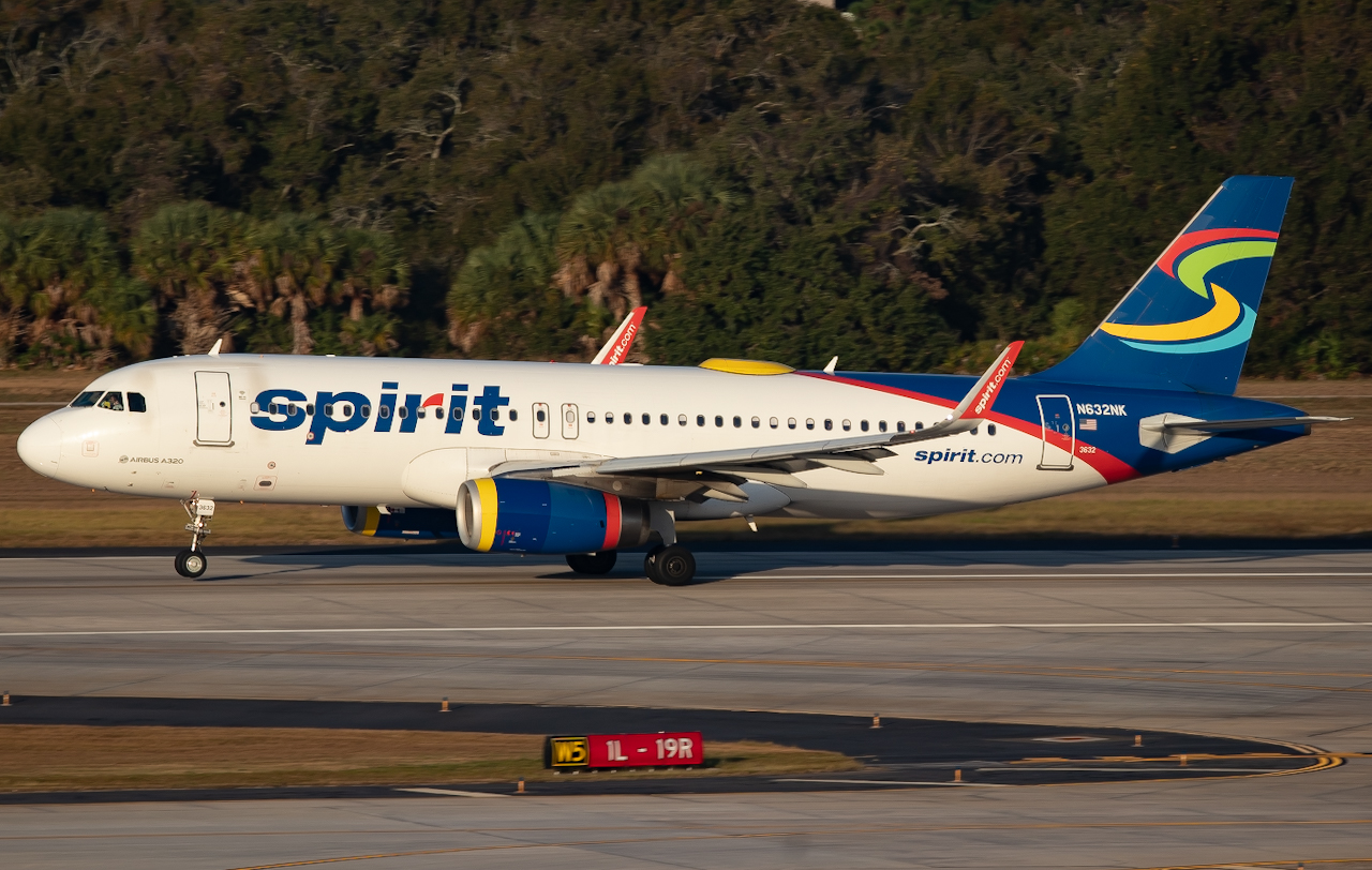 Full size: Spirit Airlines Airbus A320 N632NK at Tampa International Airport