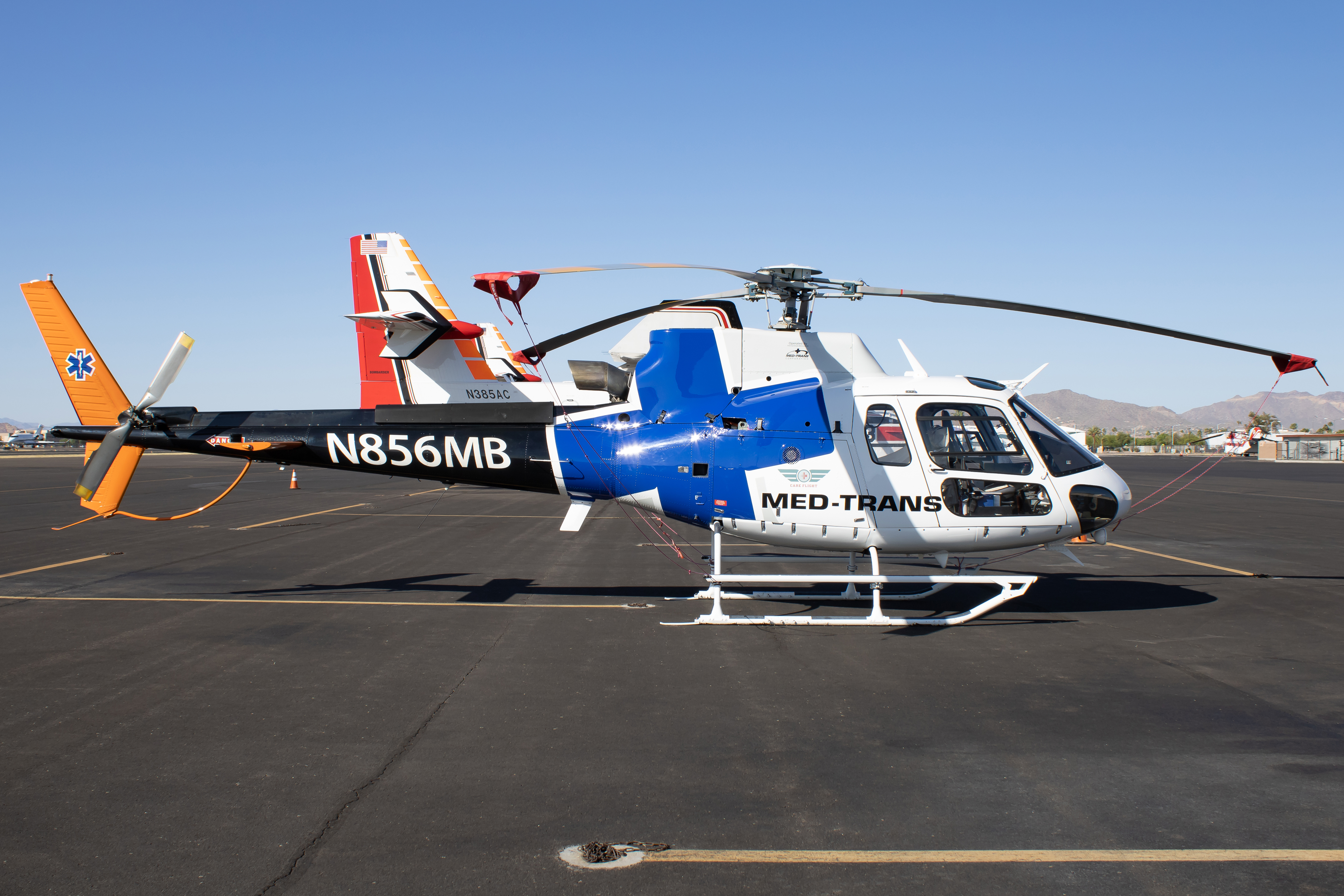 Full size: Med Trans Airbus H125 N856MB at Falcon Field Airport