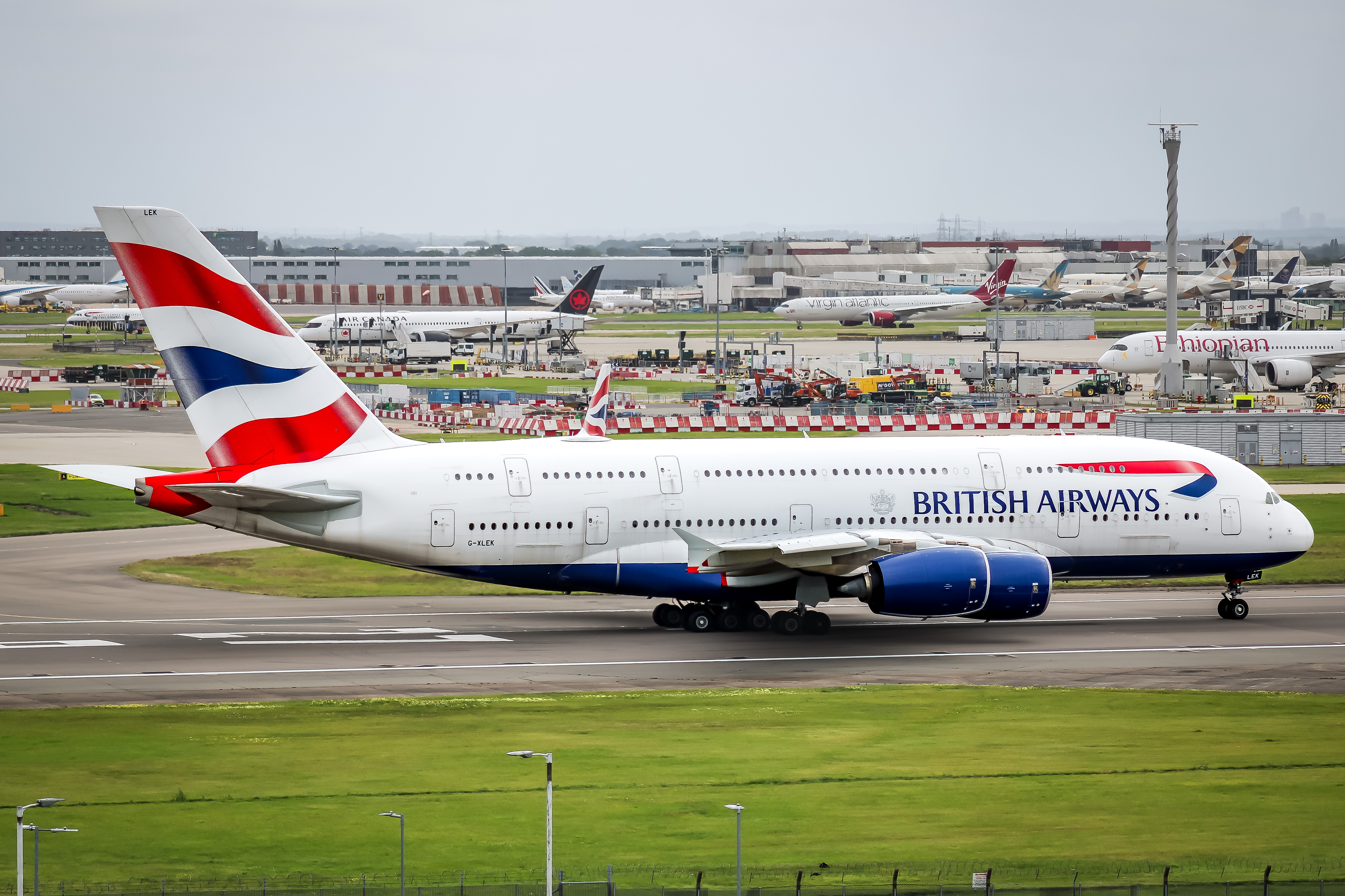 Full size: British Airways Airbus A380-800 G-XLEK at London Heathrow International Airport