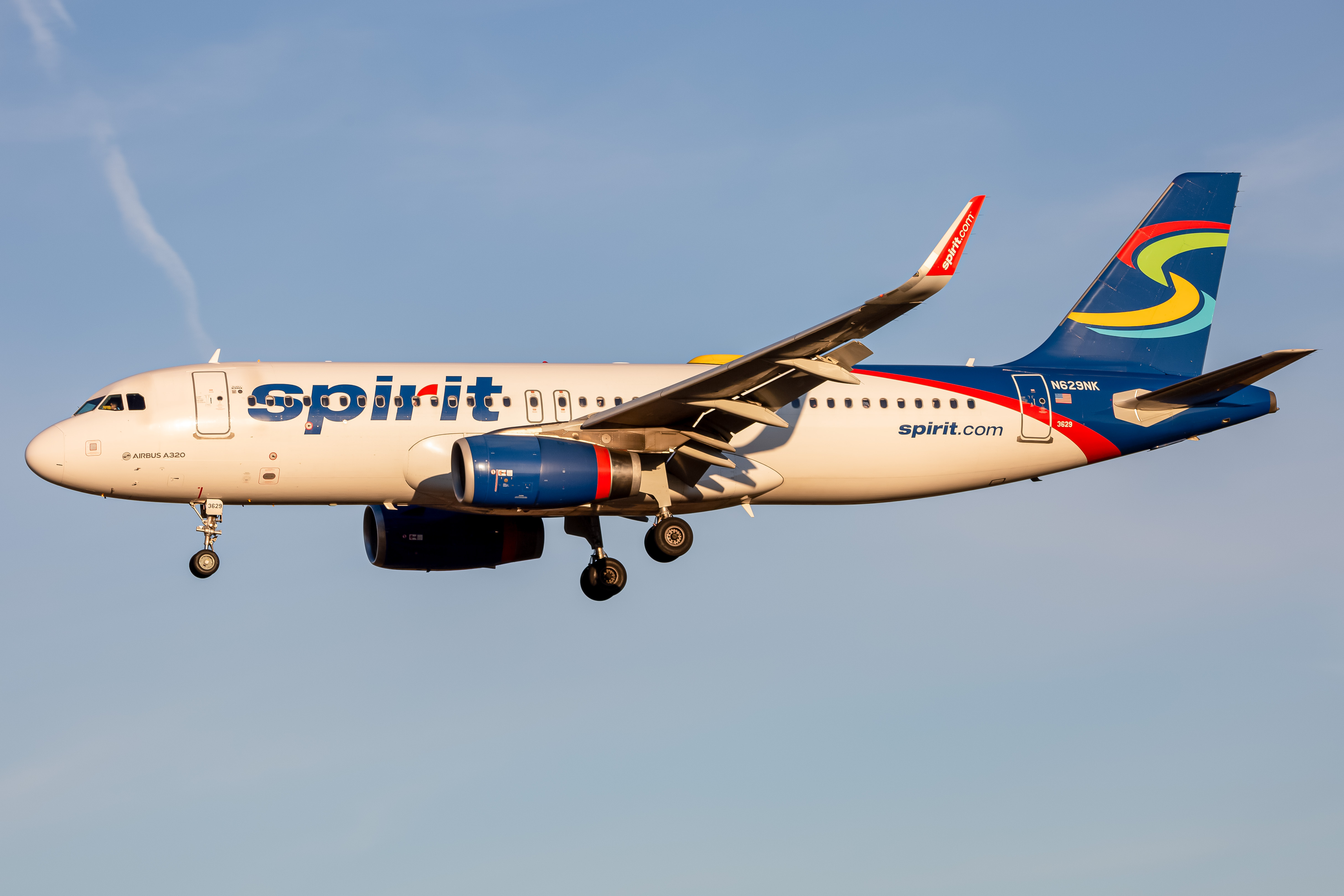Full size: Spirit Airlines Airbus A320 N629NK at Baltimore/Washington International Thurgood Marshall Airport