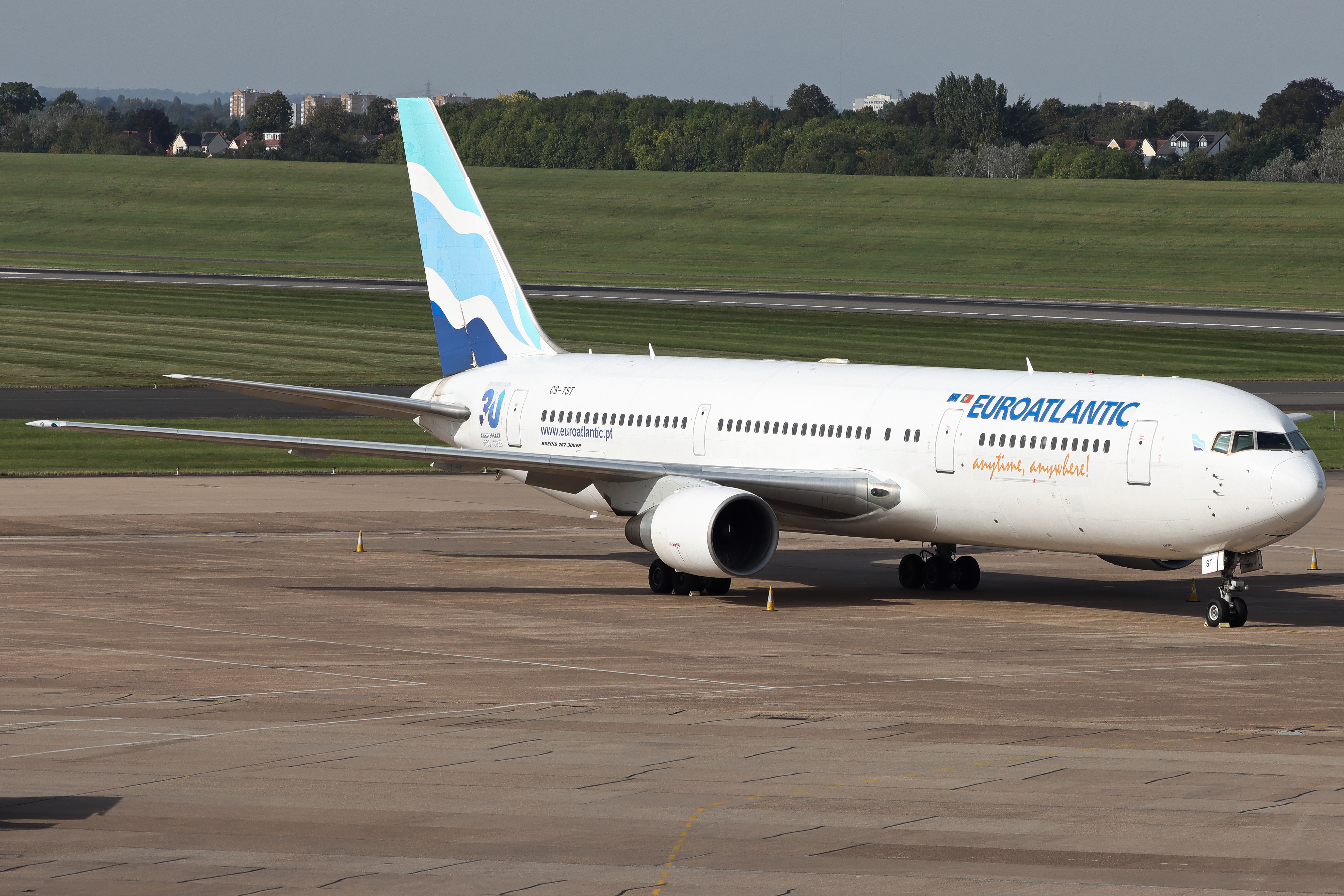 Full size: EUROATLANTIC Boeing 767-300ER CS-TST at Birmingham Airport