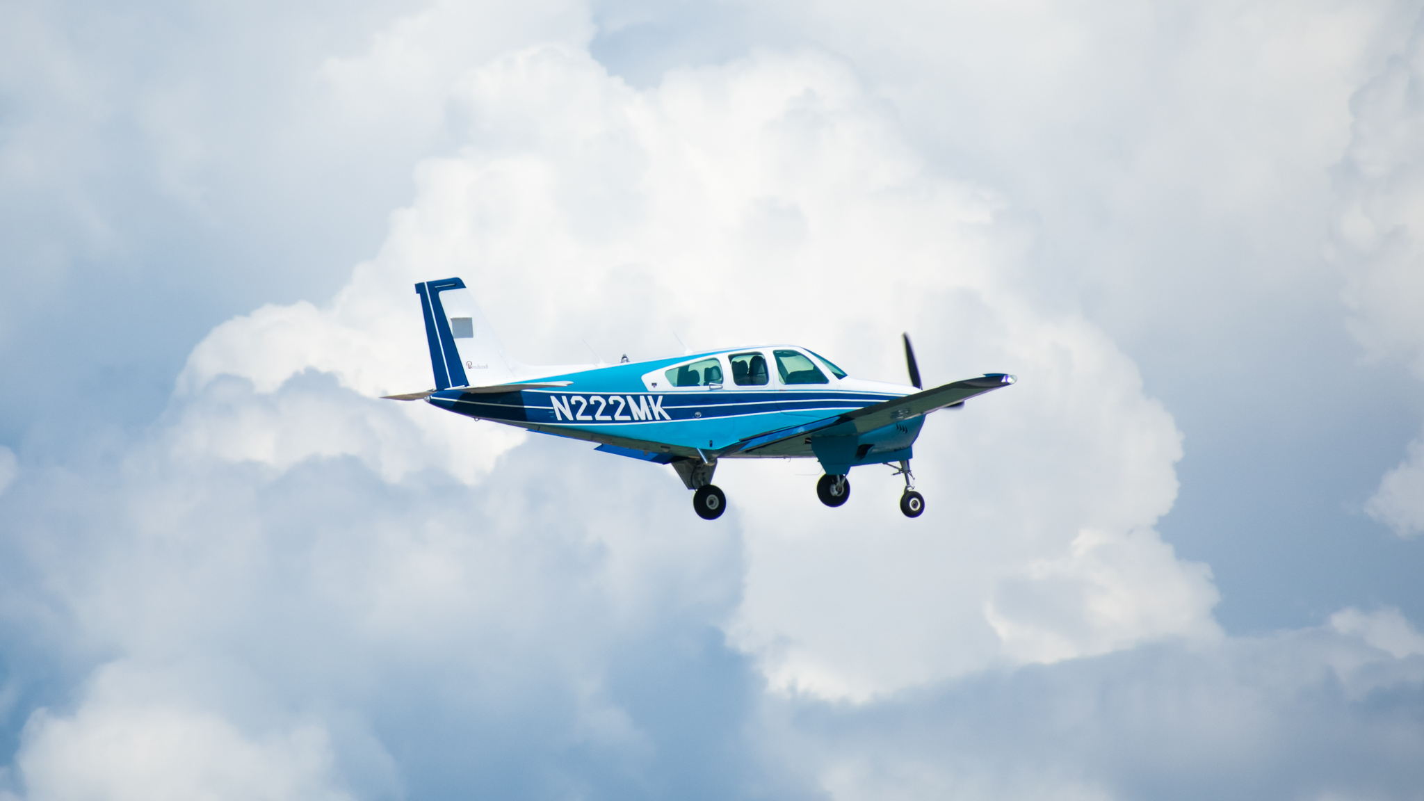 Full size: PRIVATE Beechcraft Bonanza 33 N222MK at Martin State Airport