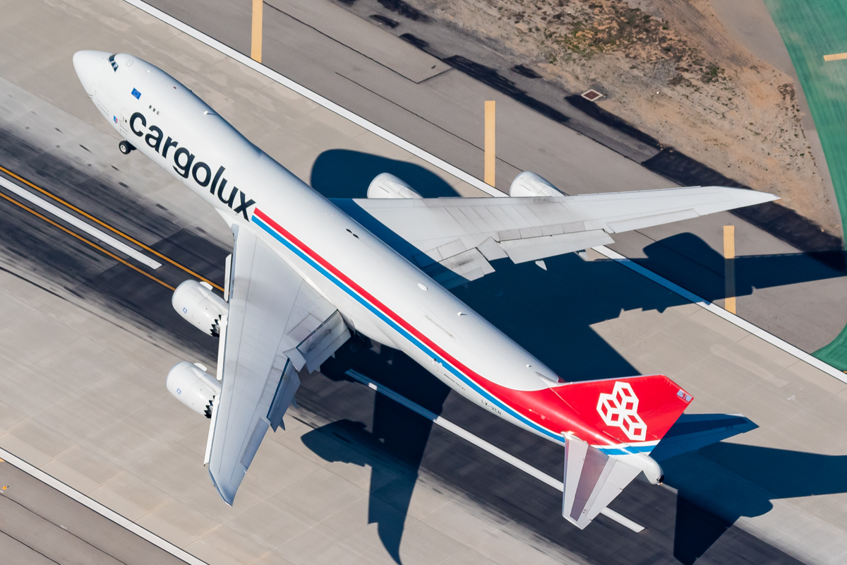 Full size: CargoLux Boeing 747-8f LX-VCN at Los Angeles International Airport
