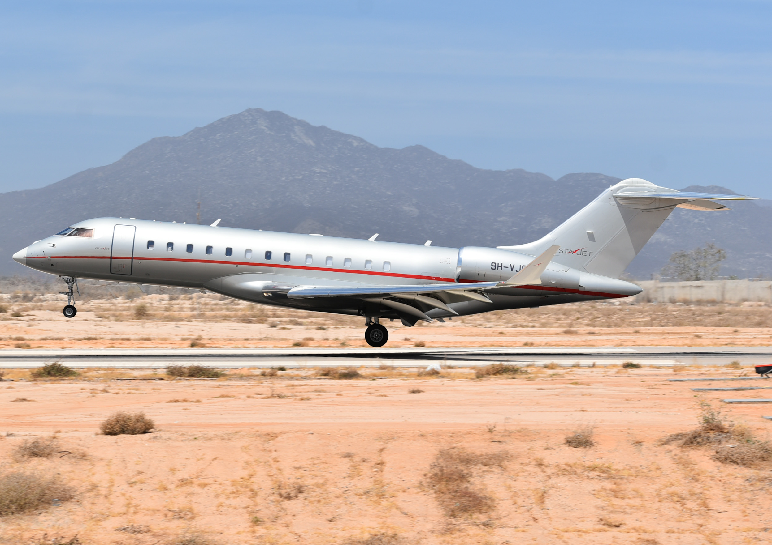 Full size: PRIVATE Bombardier Global 6000 9H-VJC at Aeropuerto de Cabo San Lucas Internacional