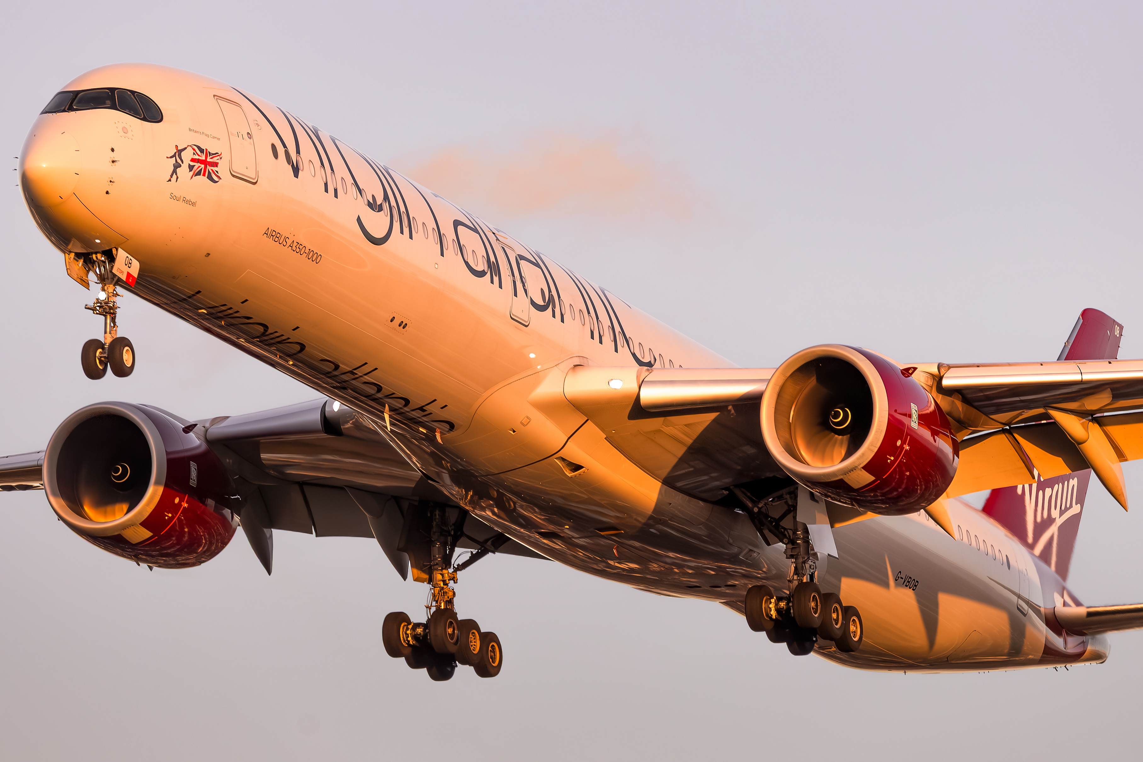Full size: Virgin Atlantic Airbus A350-1000 G-VBOB at London Heathrow International Airport