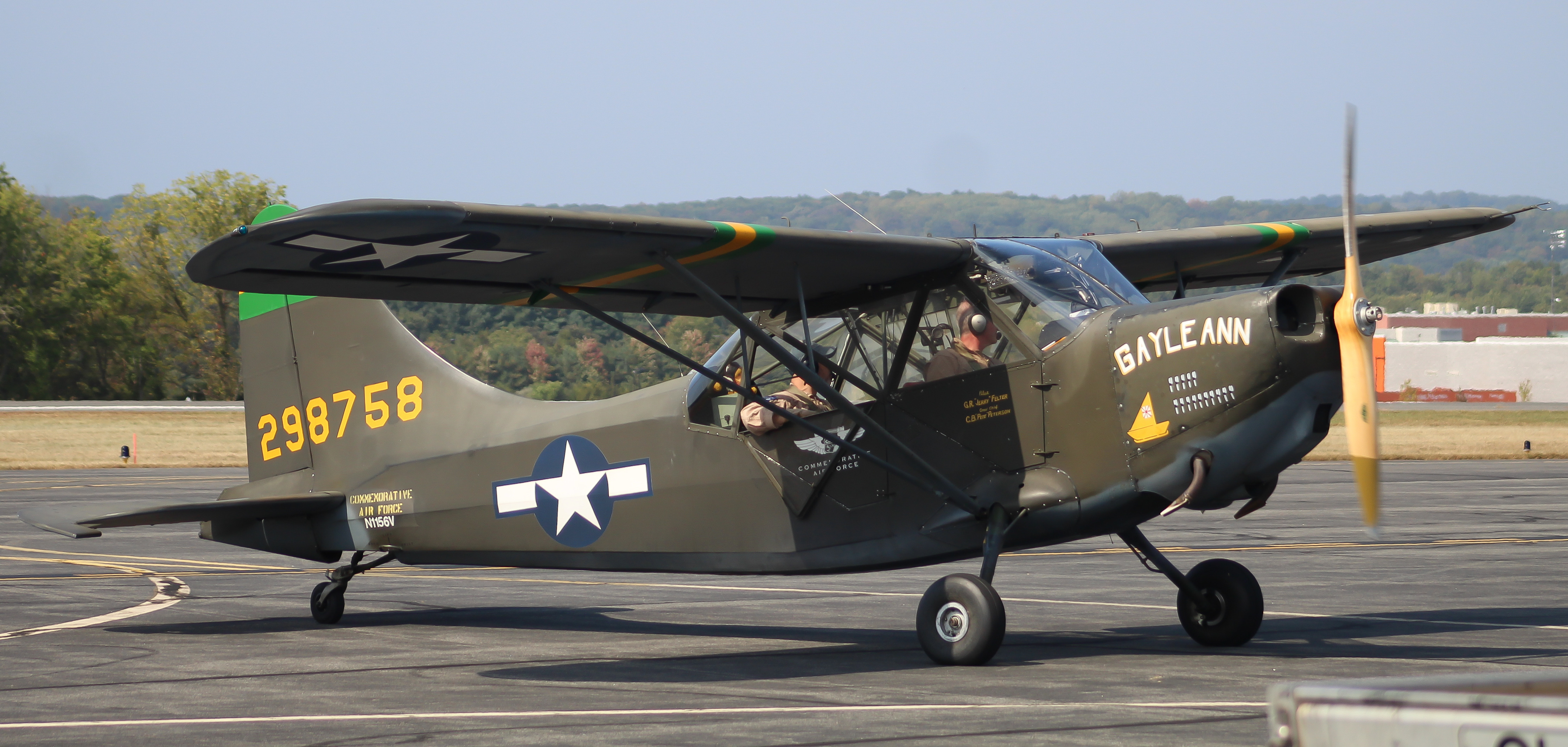 Full size: Commemorative Airforce Stinson L-5 N1156V at Leesburg Executive Airport