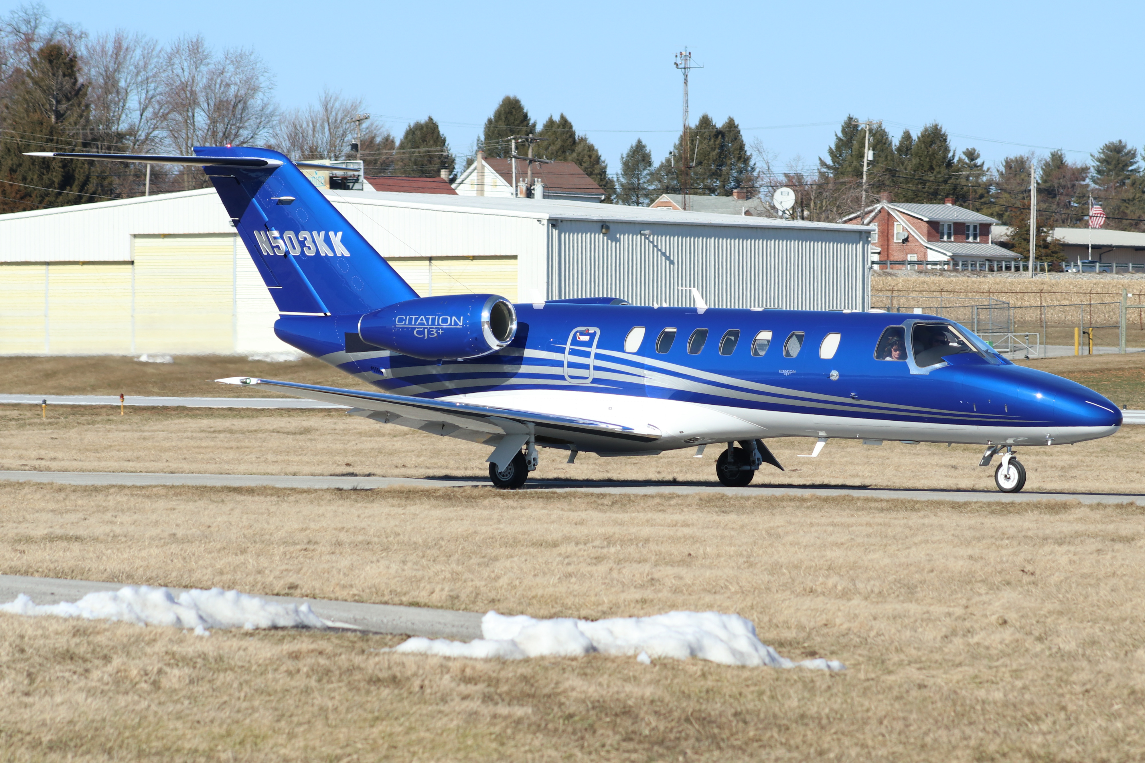 Full size: B A D Aviation Cessna Citation CJ3 N503KK at York Airport