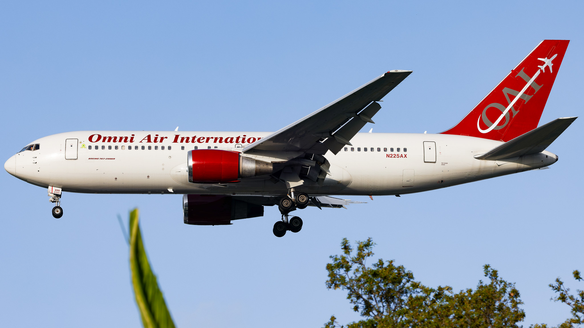 Full size: Omni Air International Boeing 767-200 N225AX at Sarasota/Bradenton International Airport