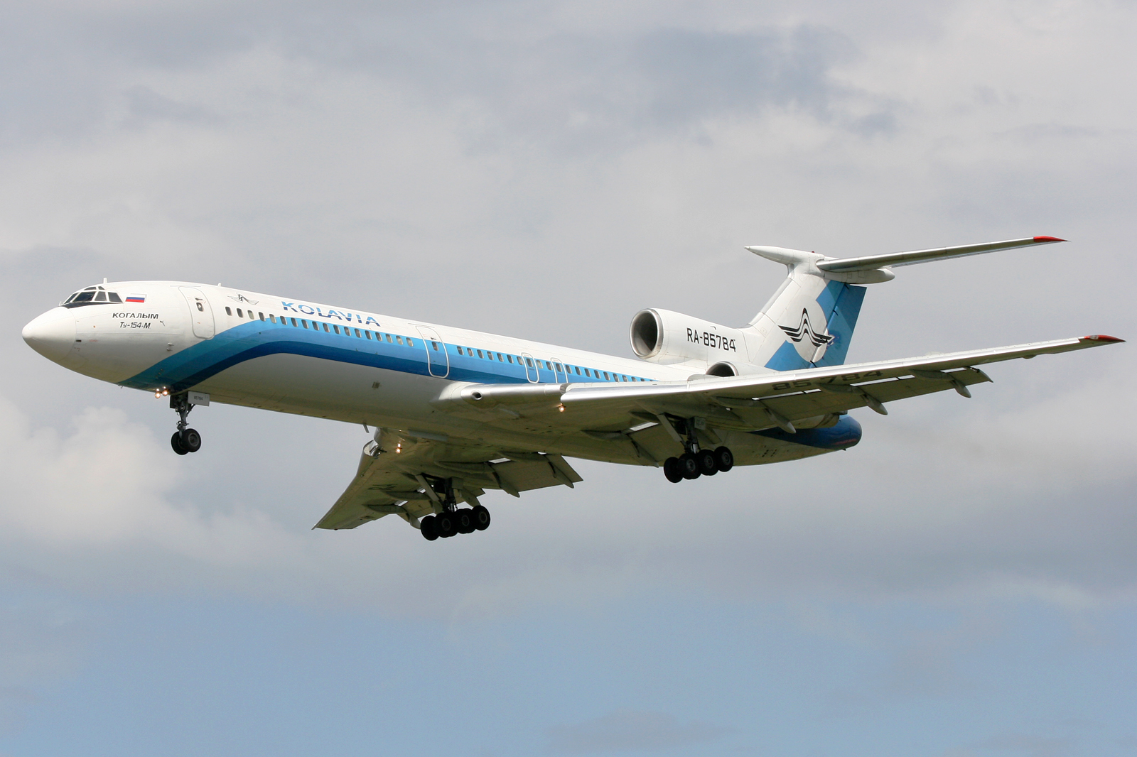Full size: Kolavia Tupolev Tu-154M RA-85784 at Liege Airport