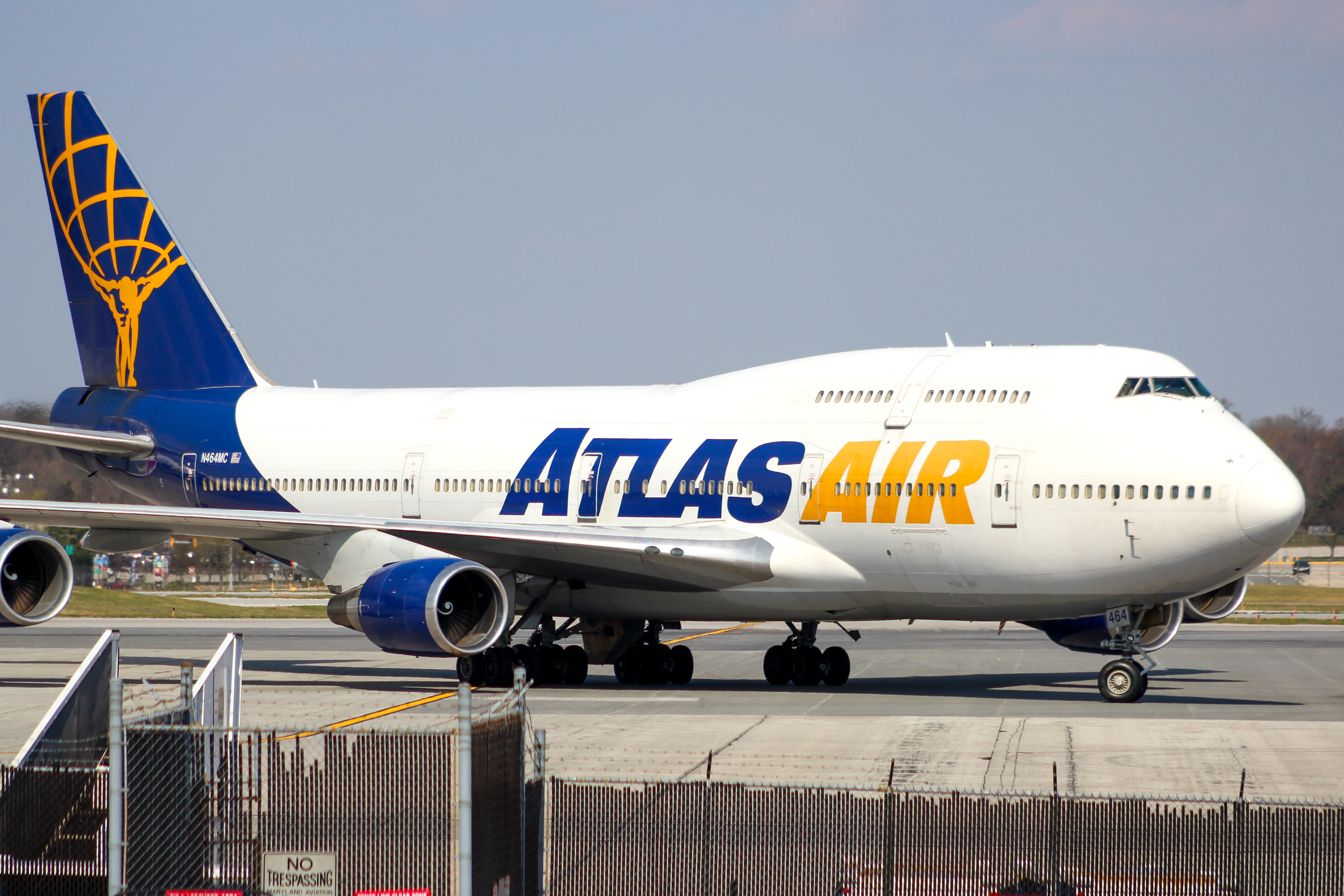 Full size: Atlas Air Boeing 747-400 N464MC at Baltimore/Washington International Thurgood Marshall Airport