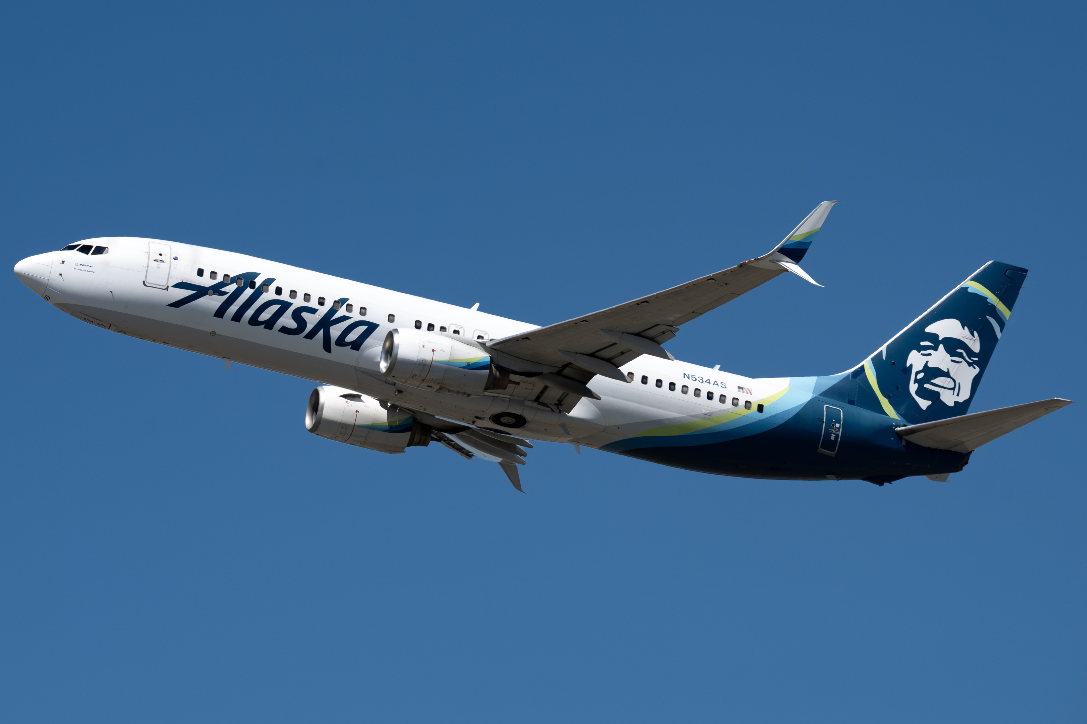Full size: Alaska Airlines Boeing 737-800 N534AS at San Francisco International Airport