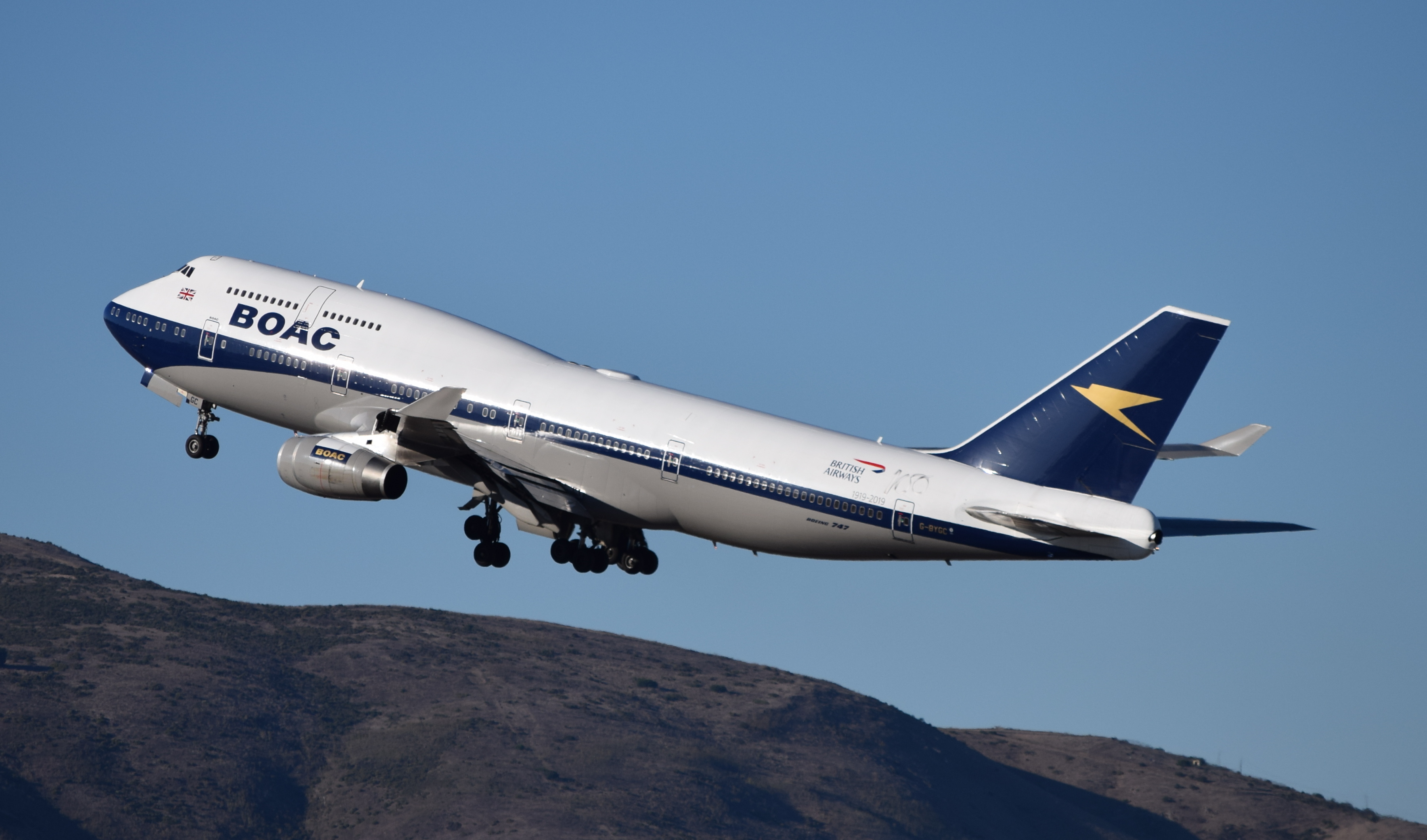 Full size: British Airways Boeing 747-400 G-BYGC at San Francisco International Airport