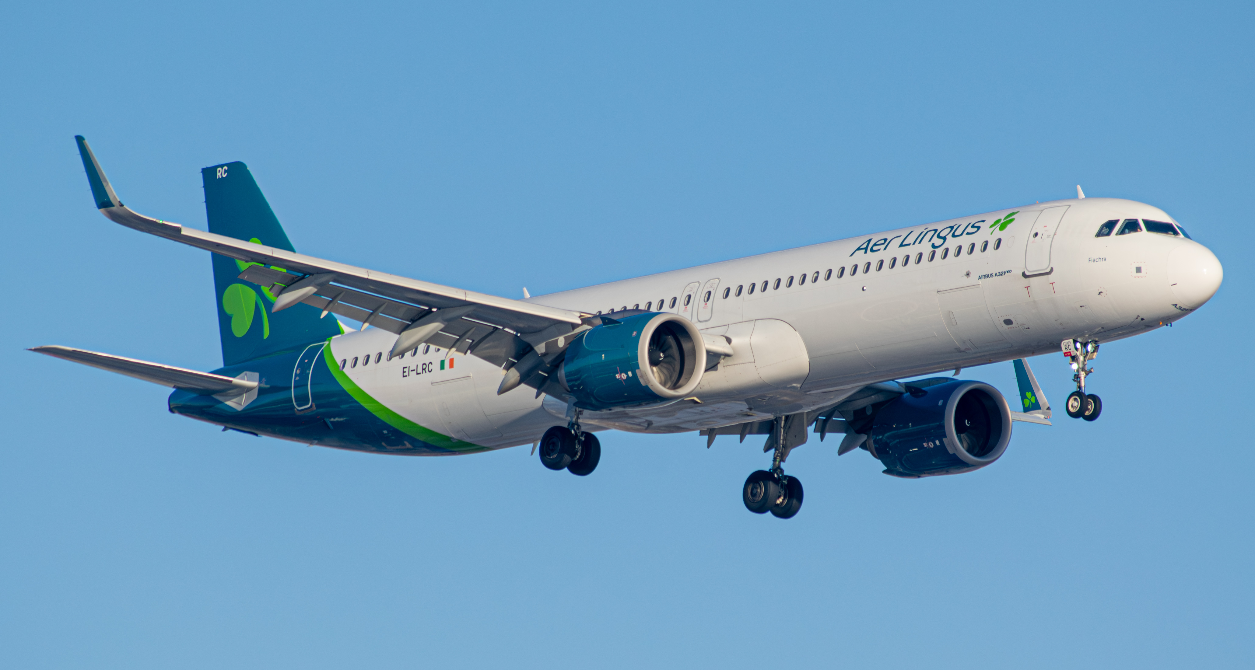 Full size: Aer Lingus Airbus A321NEO EL-LRC at Newark Liberty International Airport