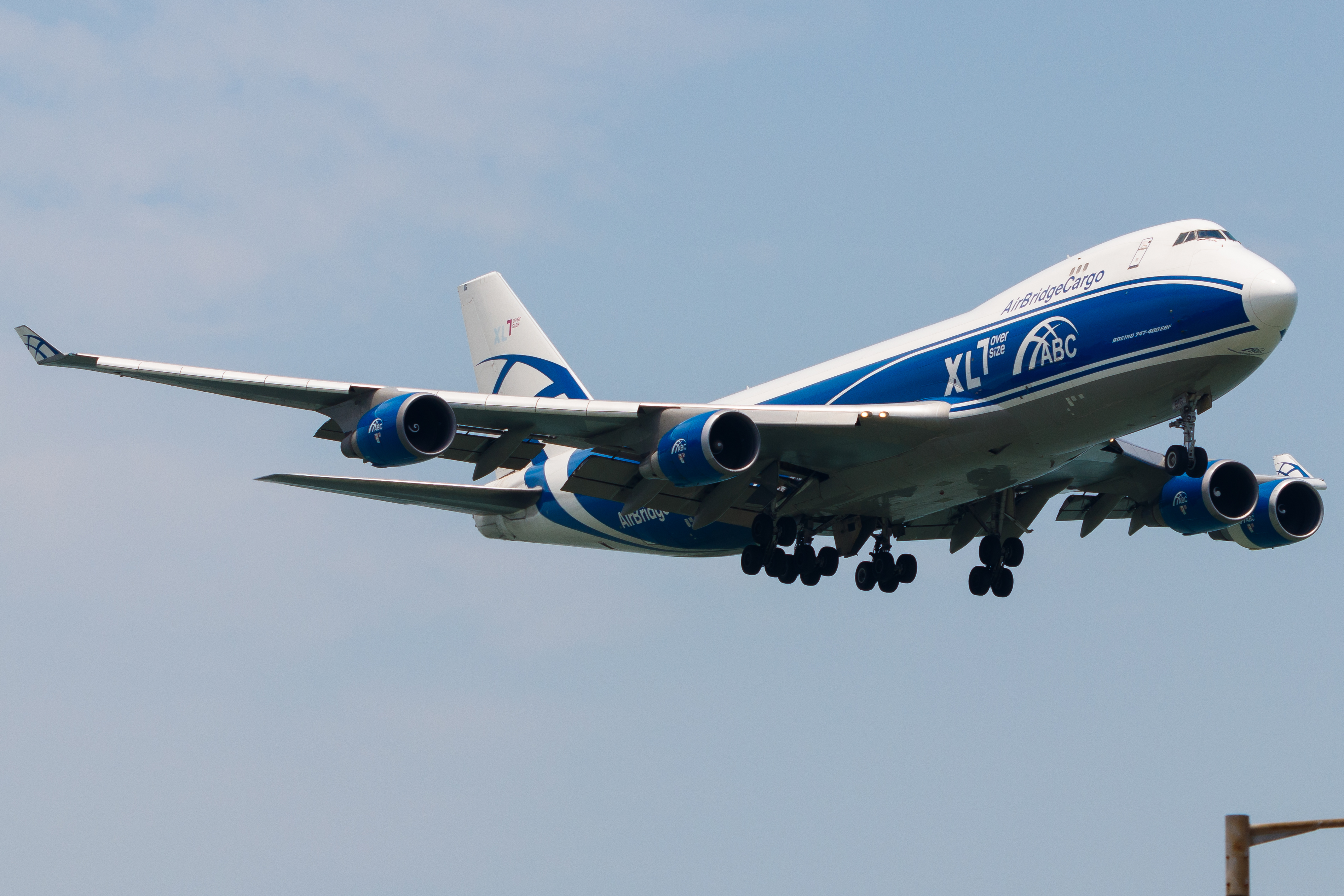 Full size: AirBridge Cargo Boeing 747-400F VP-BUG at Hong Kong International Airport