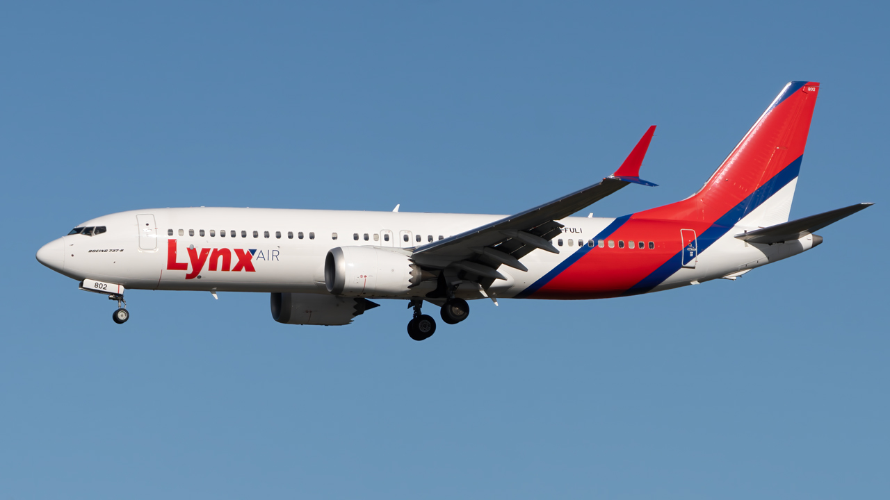 Full size: Lynx Air International Boeing 737 MAX 8 C-FULI at Vancouver International Airport