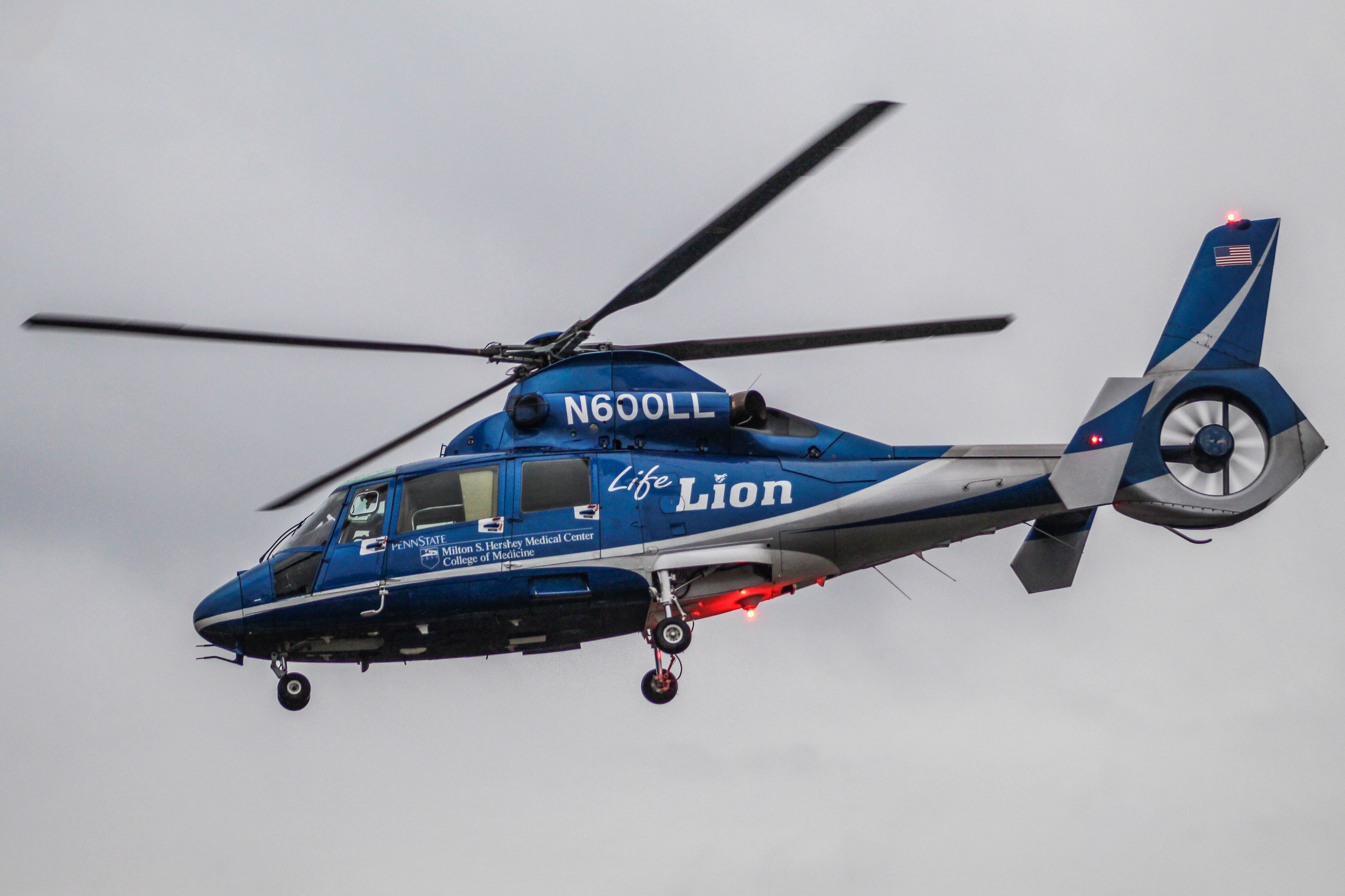Full size: LifeLion Eurocopter As-365 N600ll at York Airport