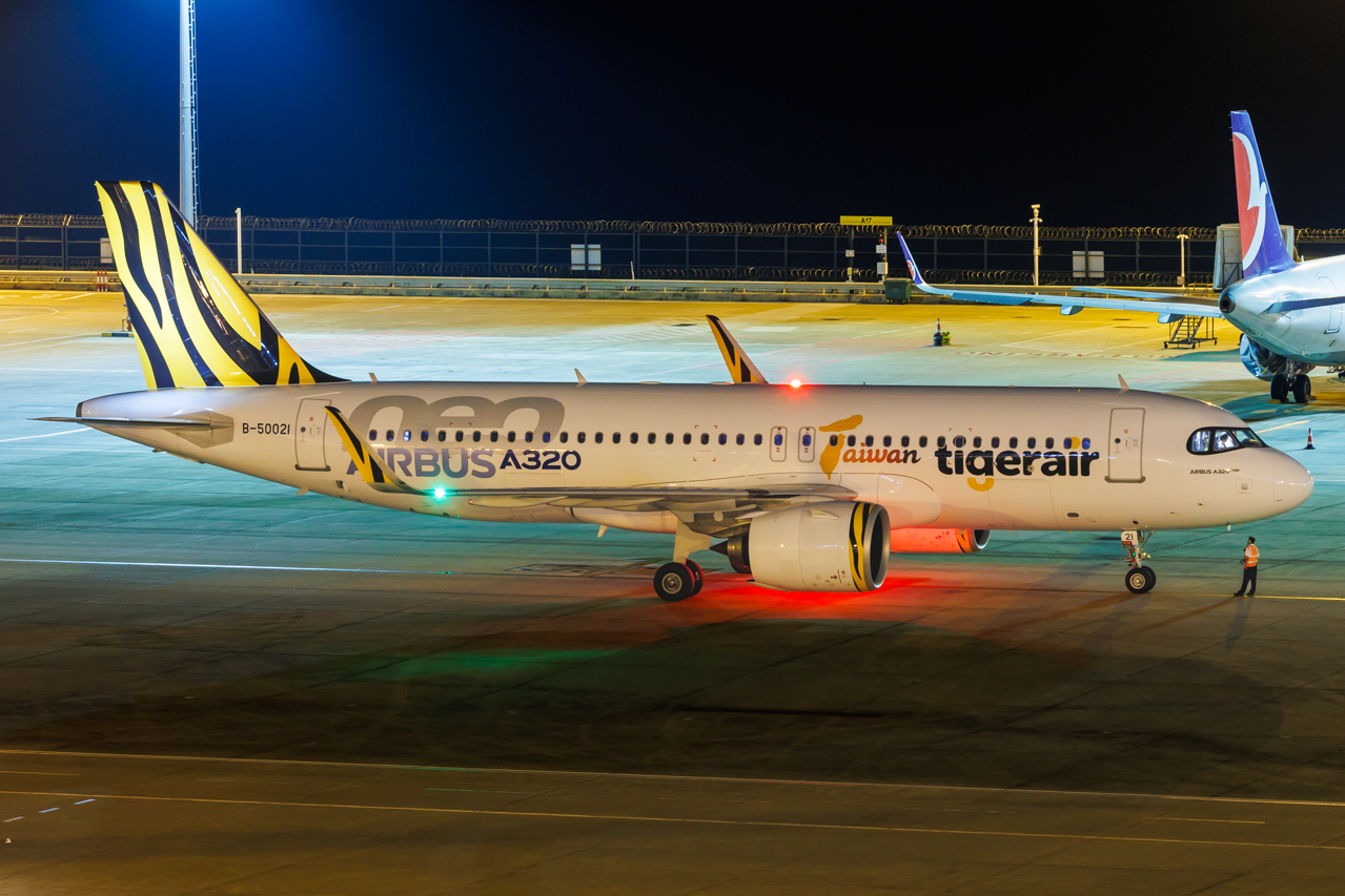 Full size: Tigerair Taiwan Airbus A320NEO B-50021 at Macau International Airport