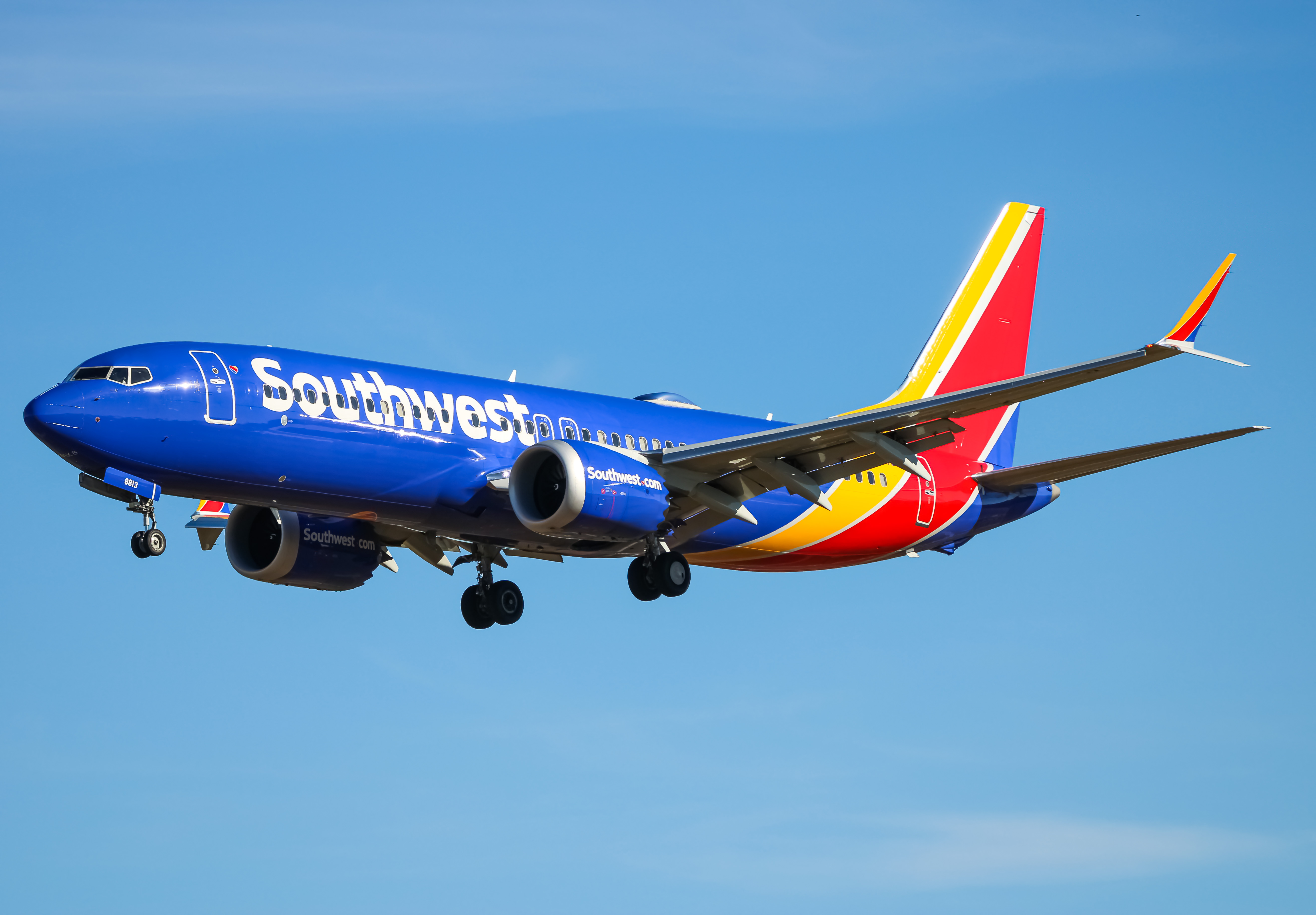 Full size: Southwest Airlines Boeing 737 MAX 8 N8813Q at Baltimore/Washington International Thurgood Marshall Airport