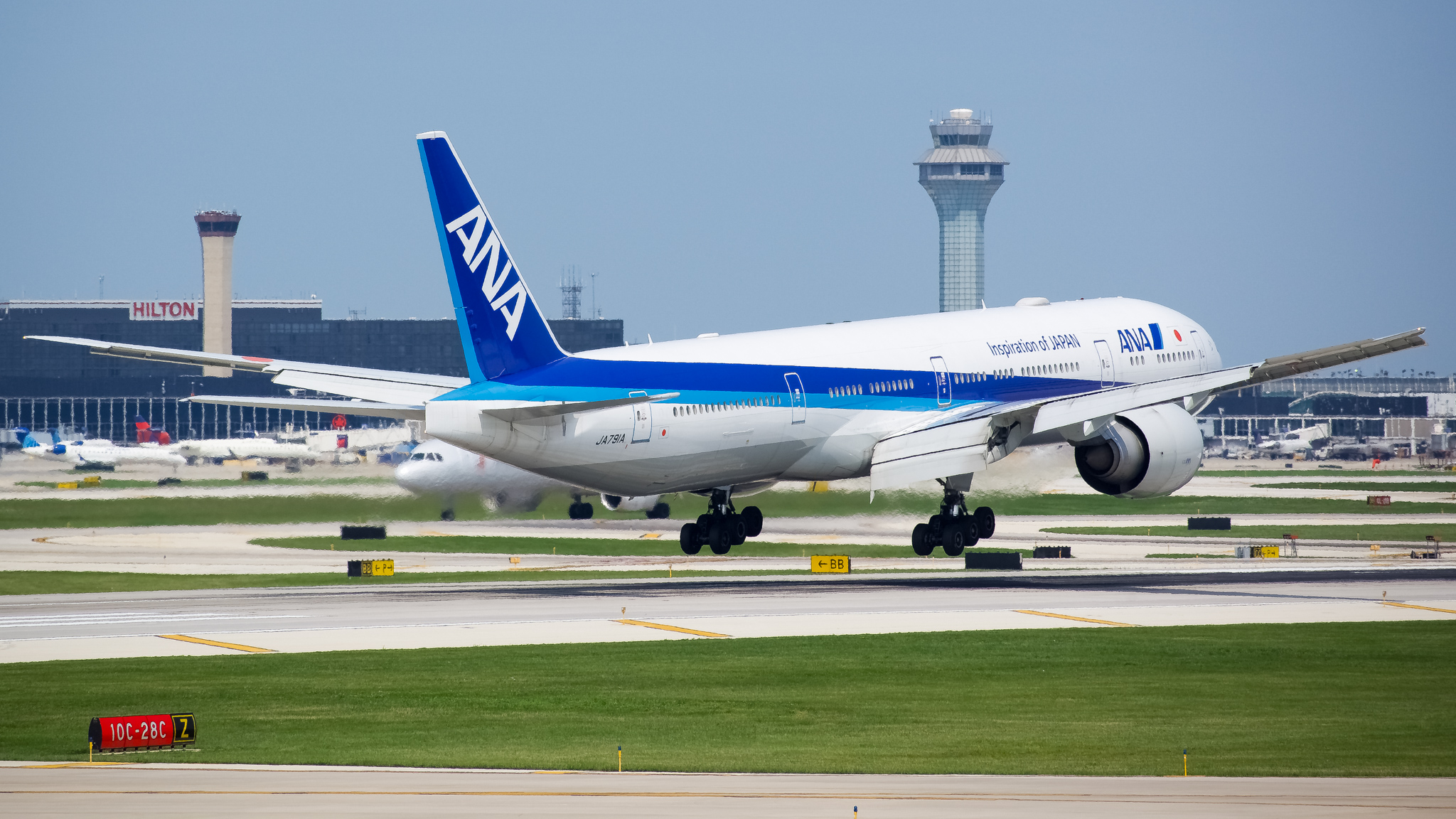 Full size: All Nippon Airways Boeing 777-300ER JA791A at Chicago O'Hare International Airport