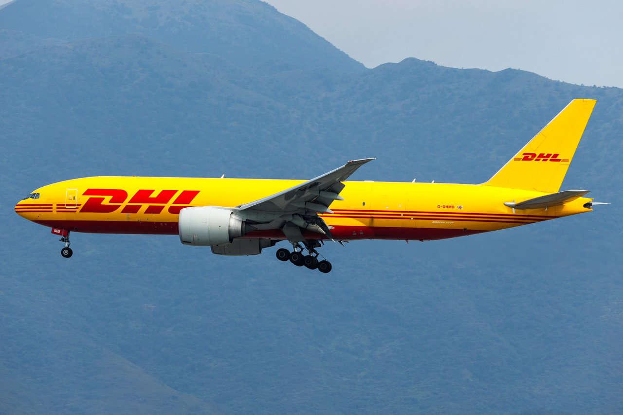 Full size: DHL Boeing 777-F G-DHMB at Hong Kong International Airport