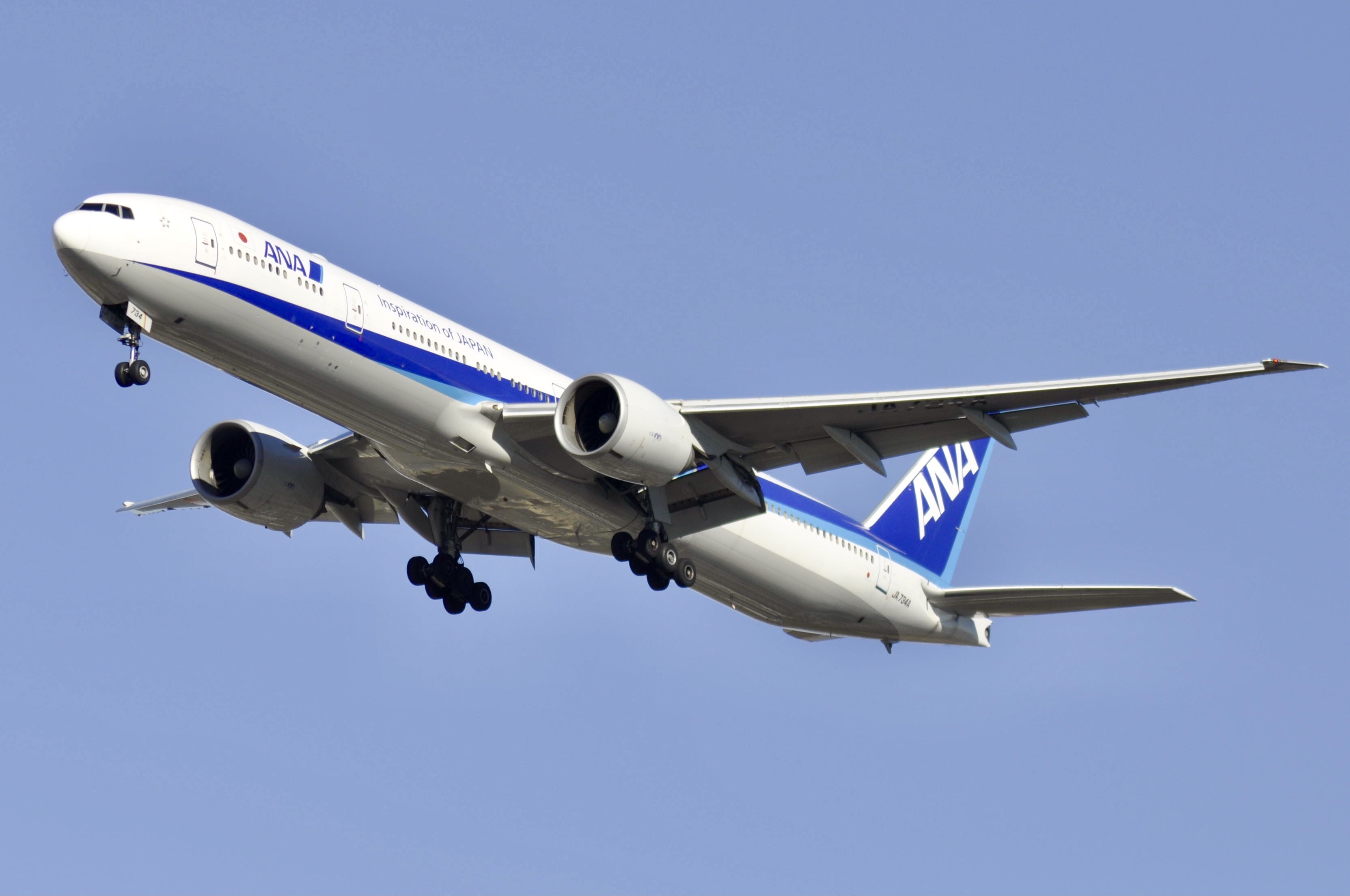 Full size: All Nippon Airways Boeing 777-300ER JA734A at Chicago O'Hare International Airport