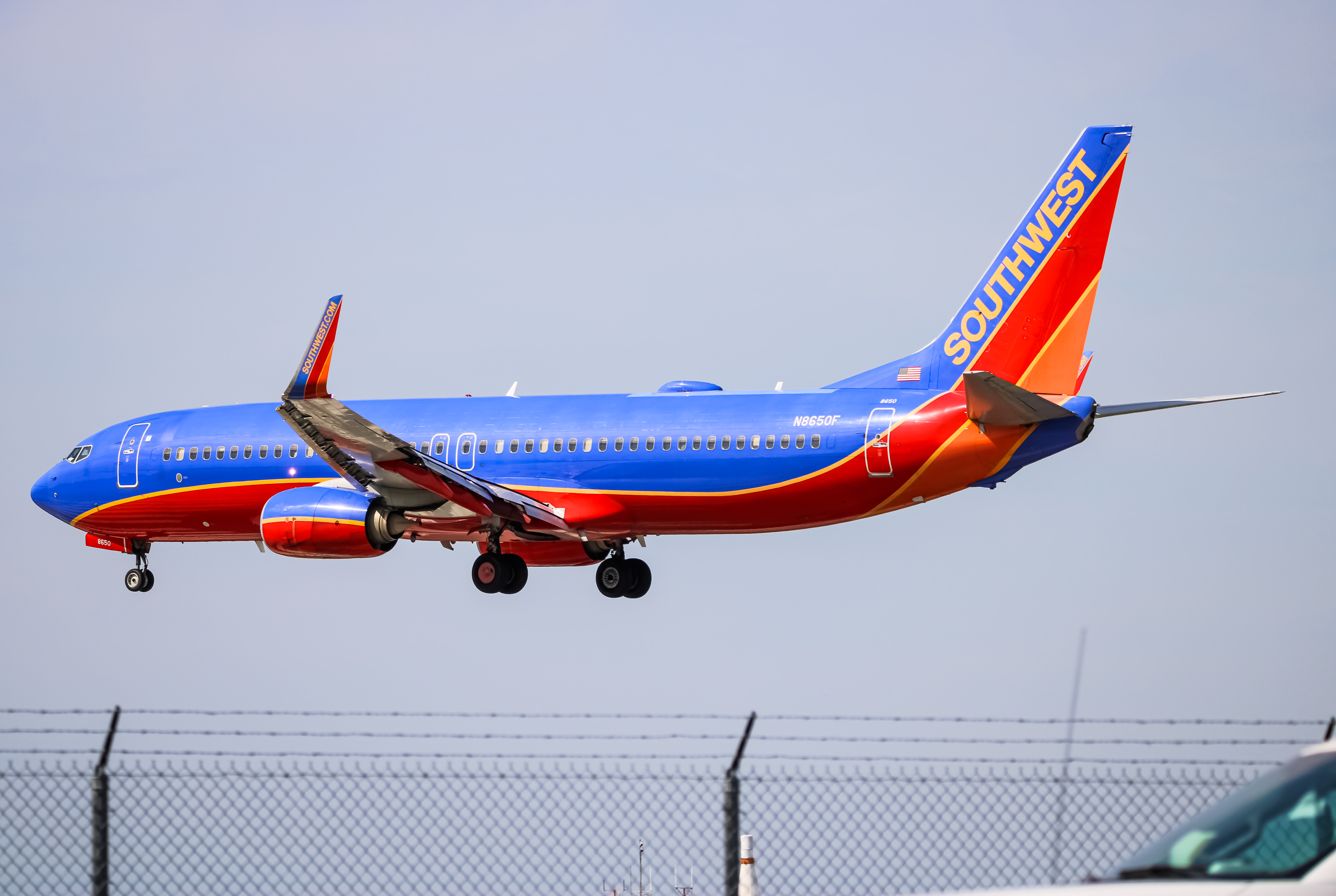 Full size: Southwest Airlines Boeing 737-800 N8650F at Baltimore/Washington International Thurgood Marshall Airport