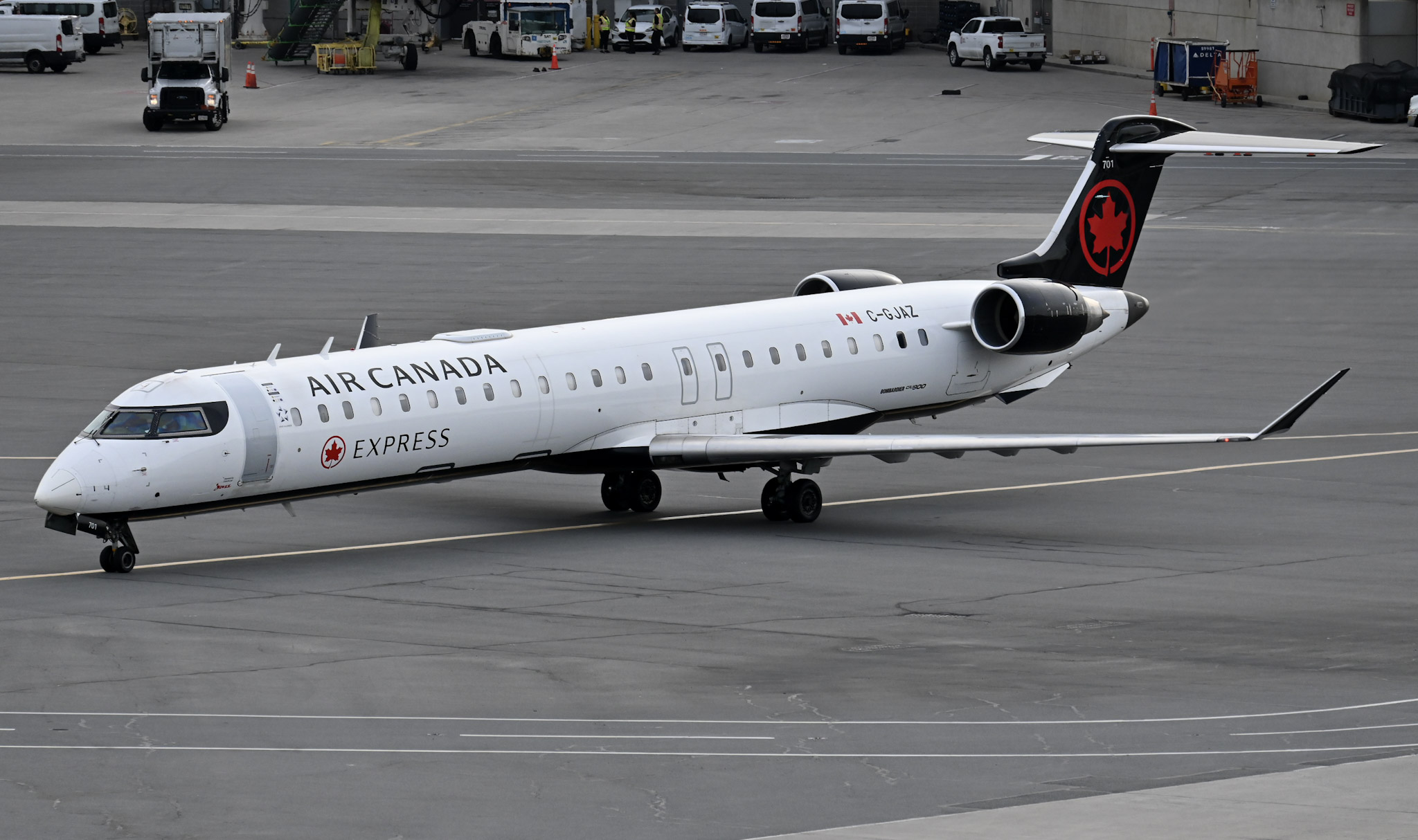 Full size: Air Canada Express Mitsubishi CRJ-900 C-GJAZ at General Edward Lawrence Logan International Airport