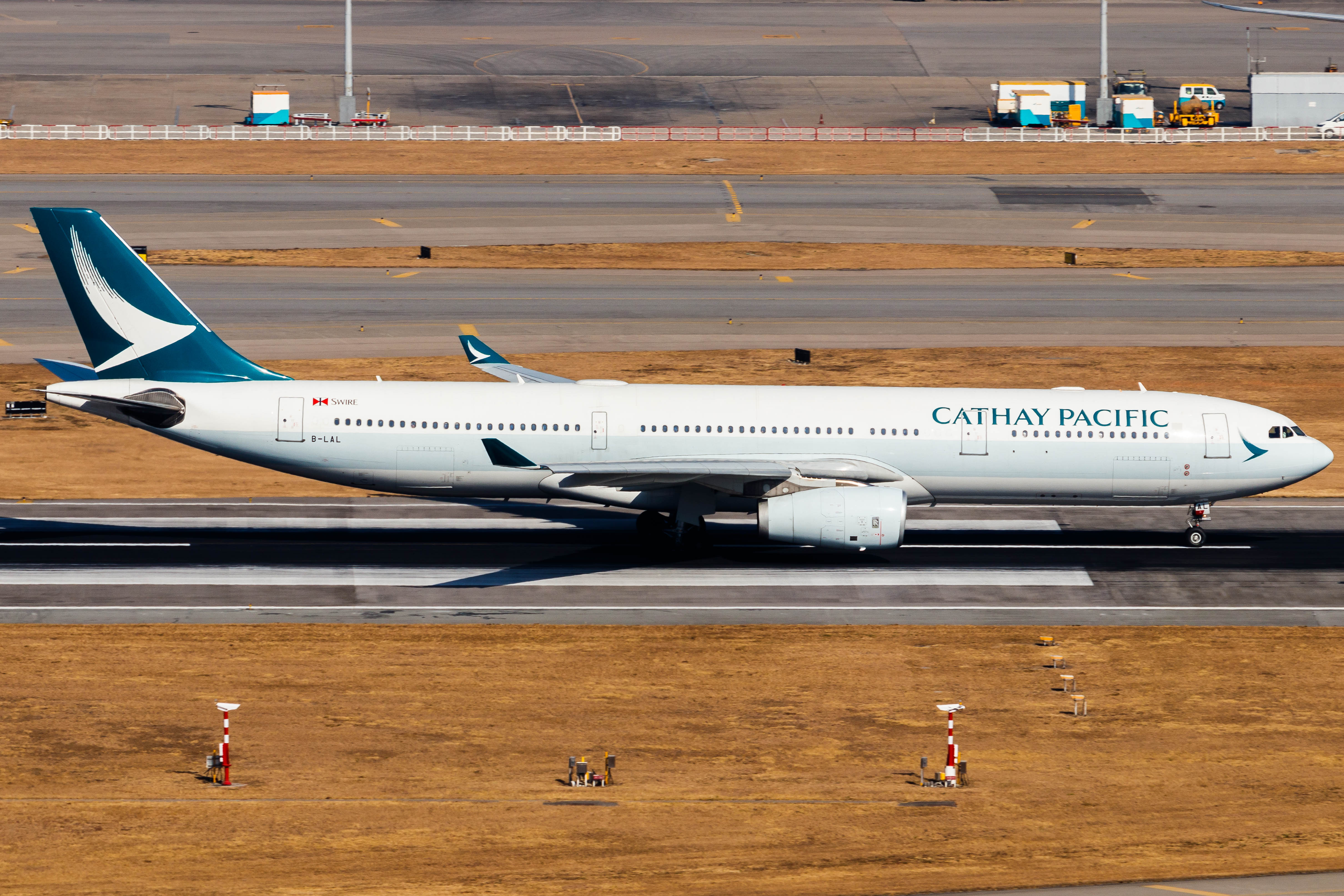 Full size: Cathay Pacific Airbus A330-300 B-LAL at Hong Kong International Airport