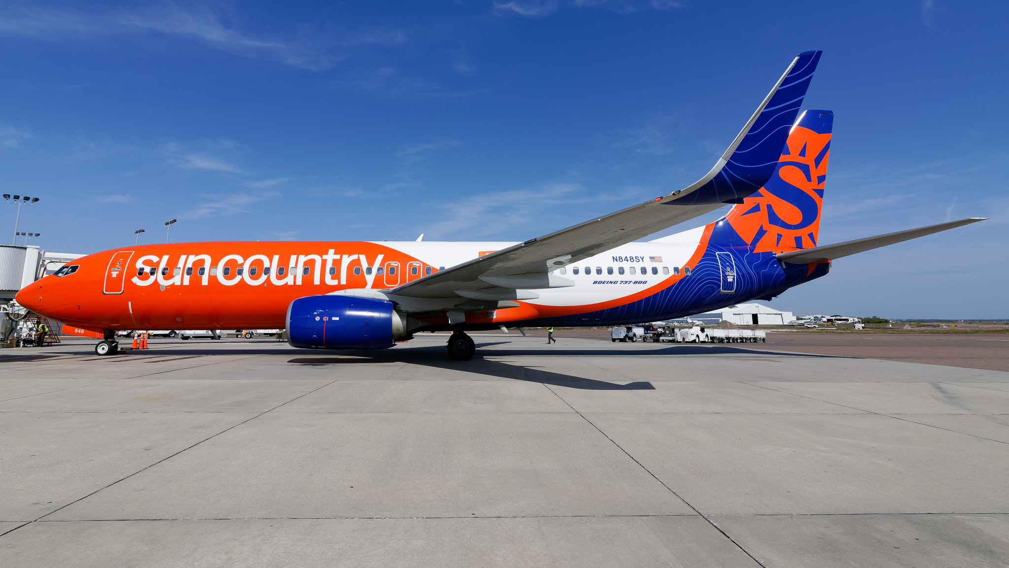 Full size: Sun Country Airlines Boeing 737-800 N848SY at St. Petersburg Clearwater International Airport