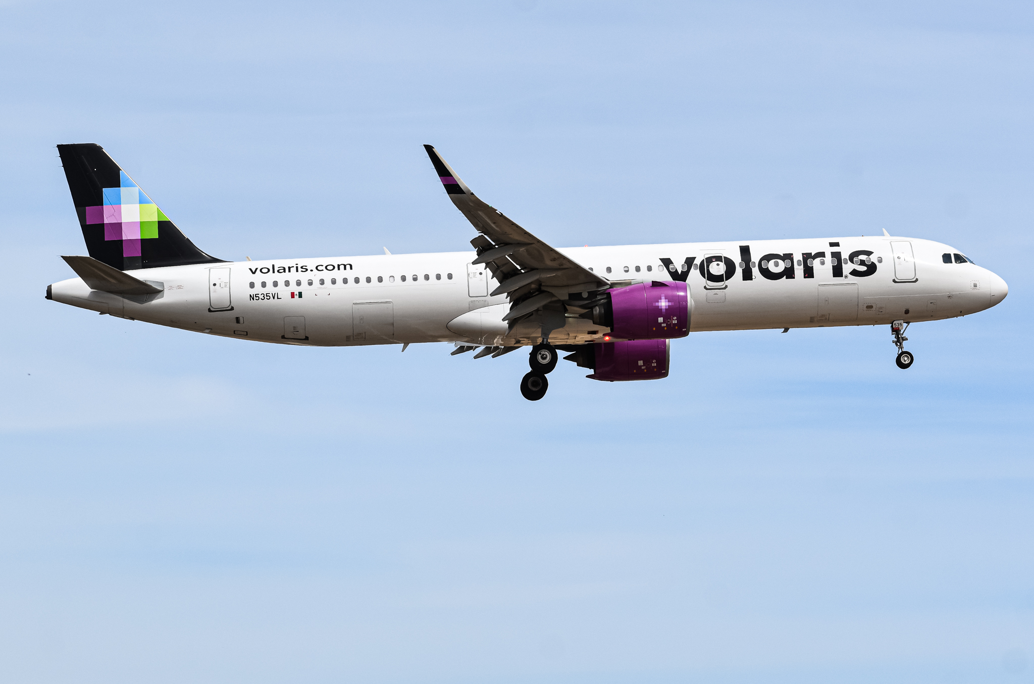 Full size: Volaris Airbus A321NEO N535VL at San Jose del Cabo Los Cabos International Airport