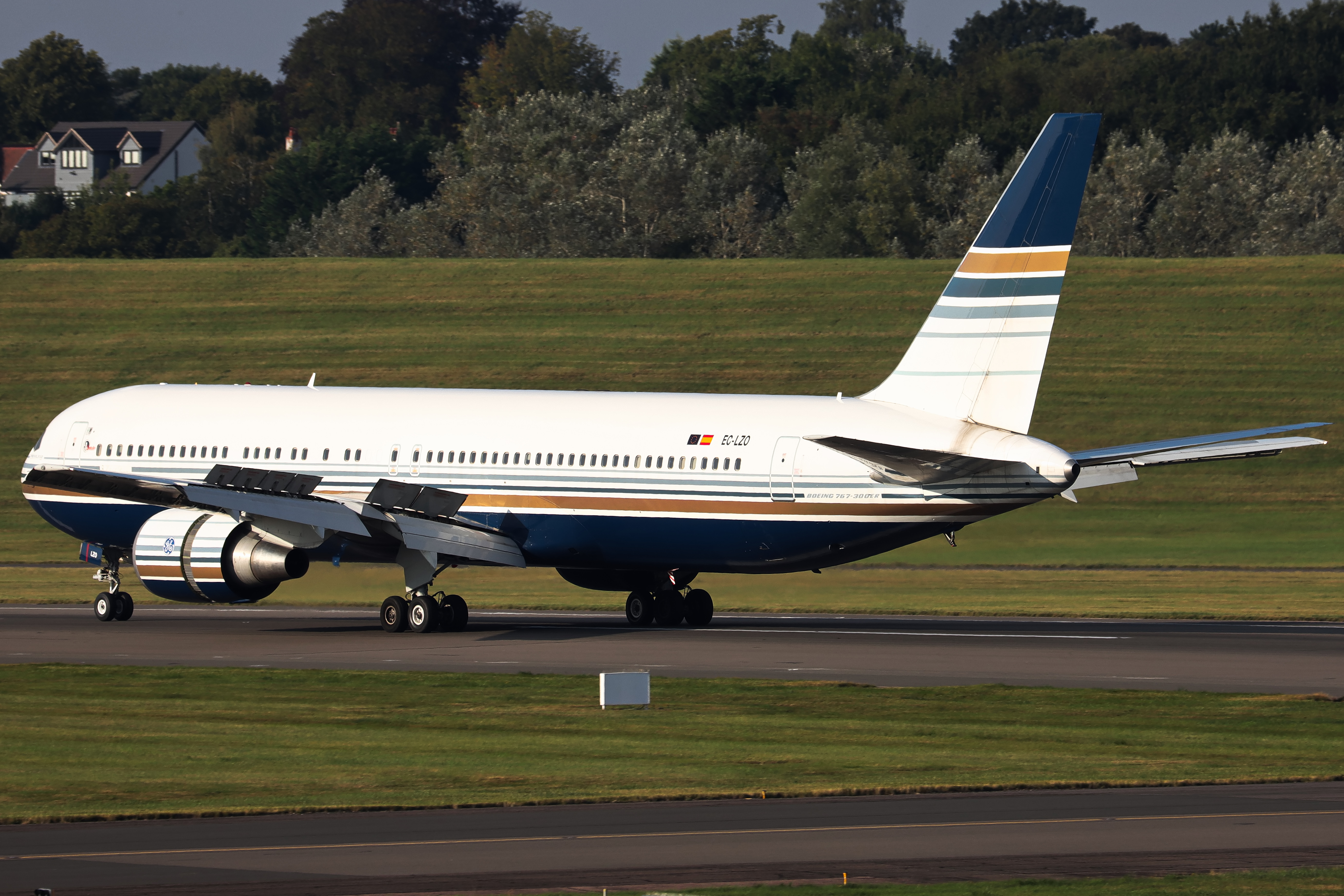 Full size: Privilege Style Boeing 767-300ER EC-LZO at Birmingham Airport