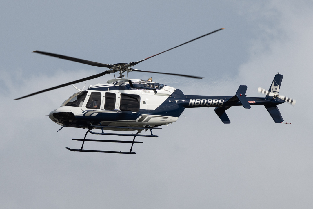 Full size: PRIVATE Robinson R66 Turbine N603BS at Manchester Airport