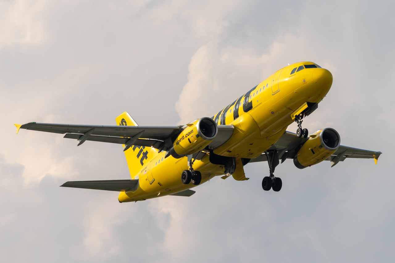 Full size: Spirit Airlines Airbus A319 N514NK at Baltimore/Washington International Thurgood Marshall Airport