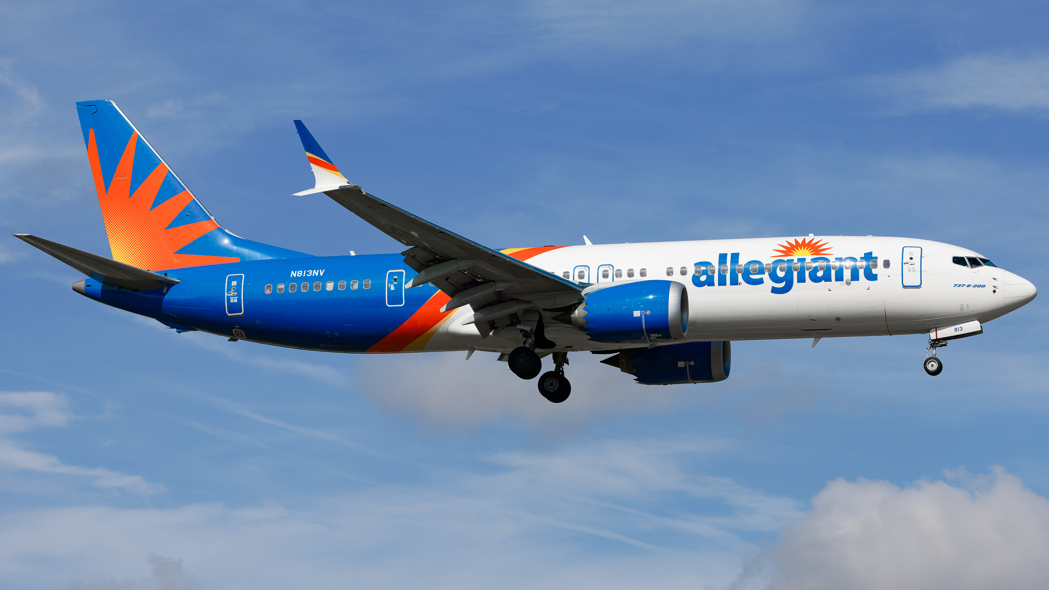 Full size: Allegiant Air Boeing 737 MAX 8-200 N813NV at St. Petersburg Clearwater International Airport