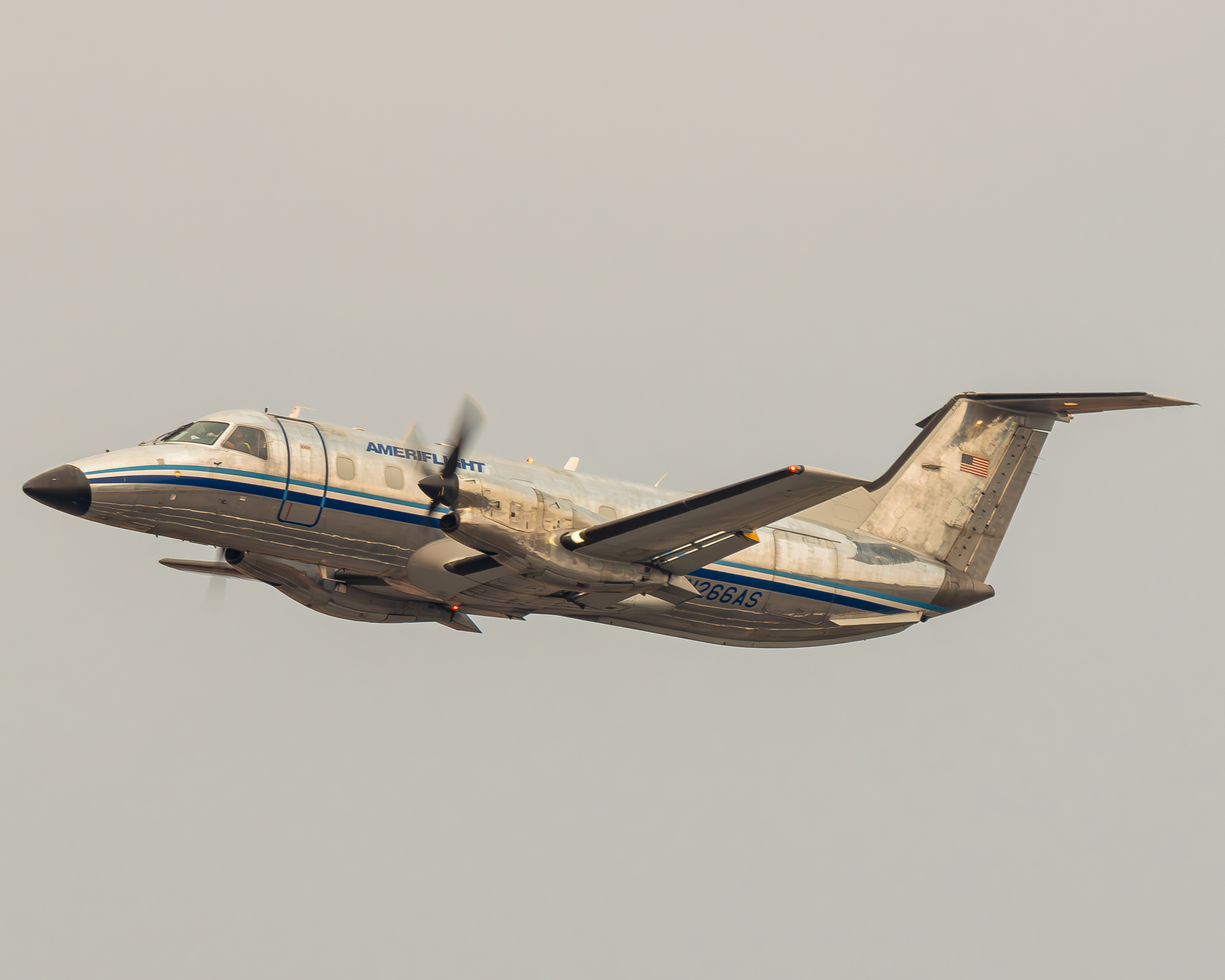 Full size: Ameriflight  Embraer EMB-120ER N266AS at Roberts Field Airport
