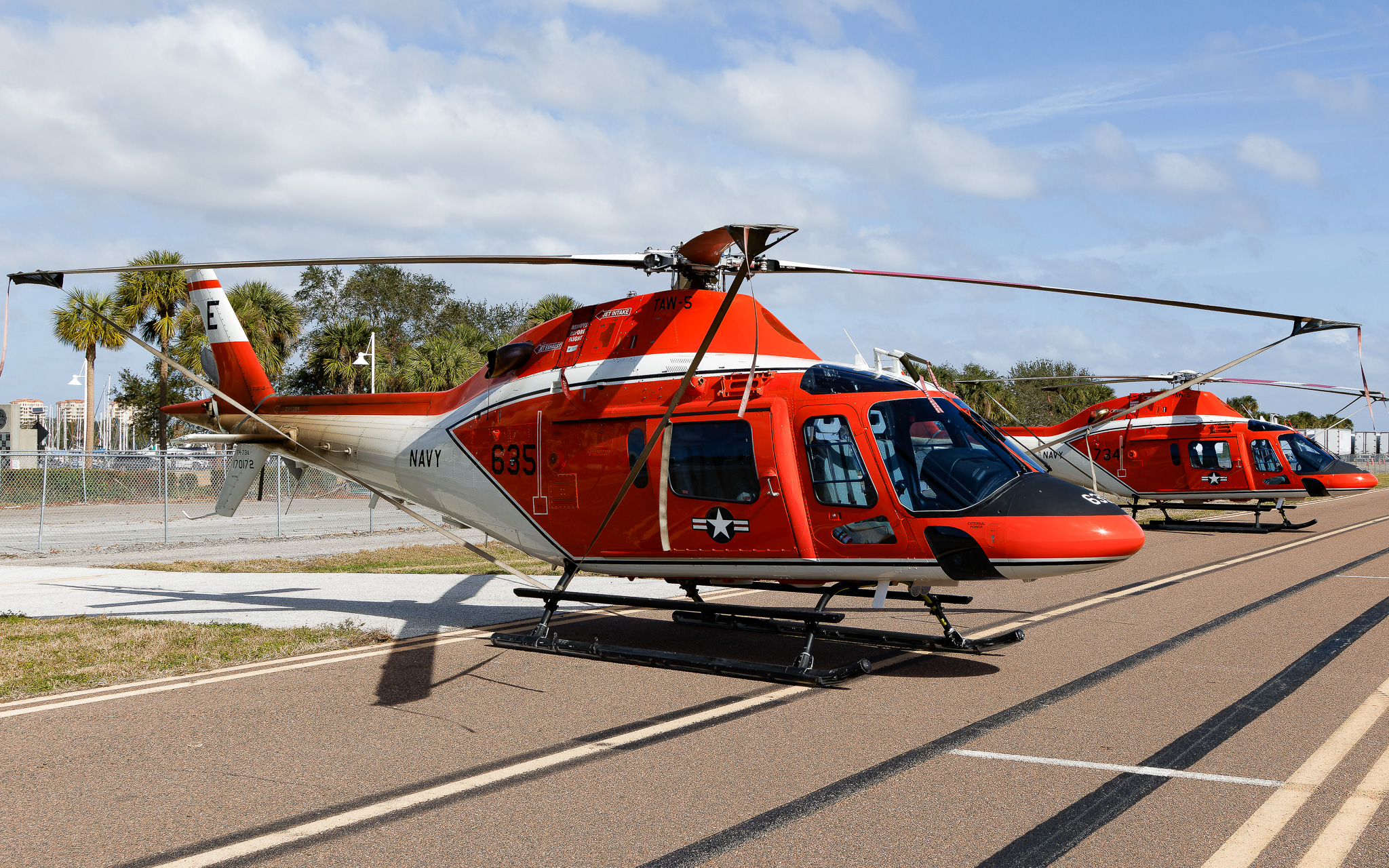 Full size: USN - United States Navy Agusta-Westland TH-73A 170172 at St. Petersburg Albert Whitted Airport