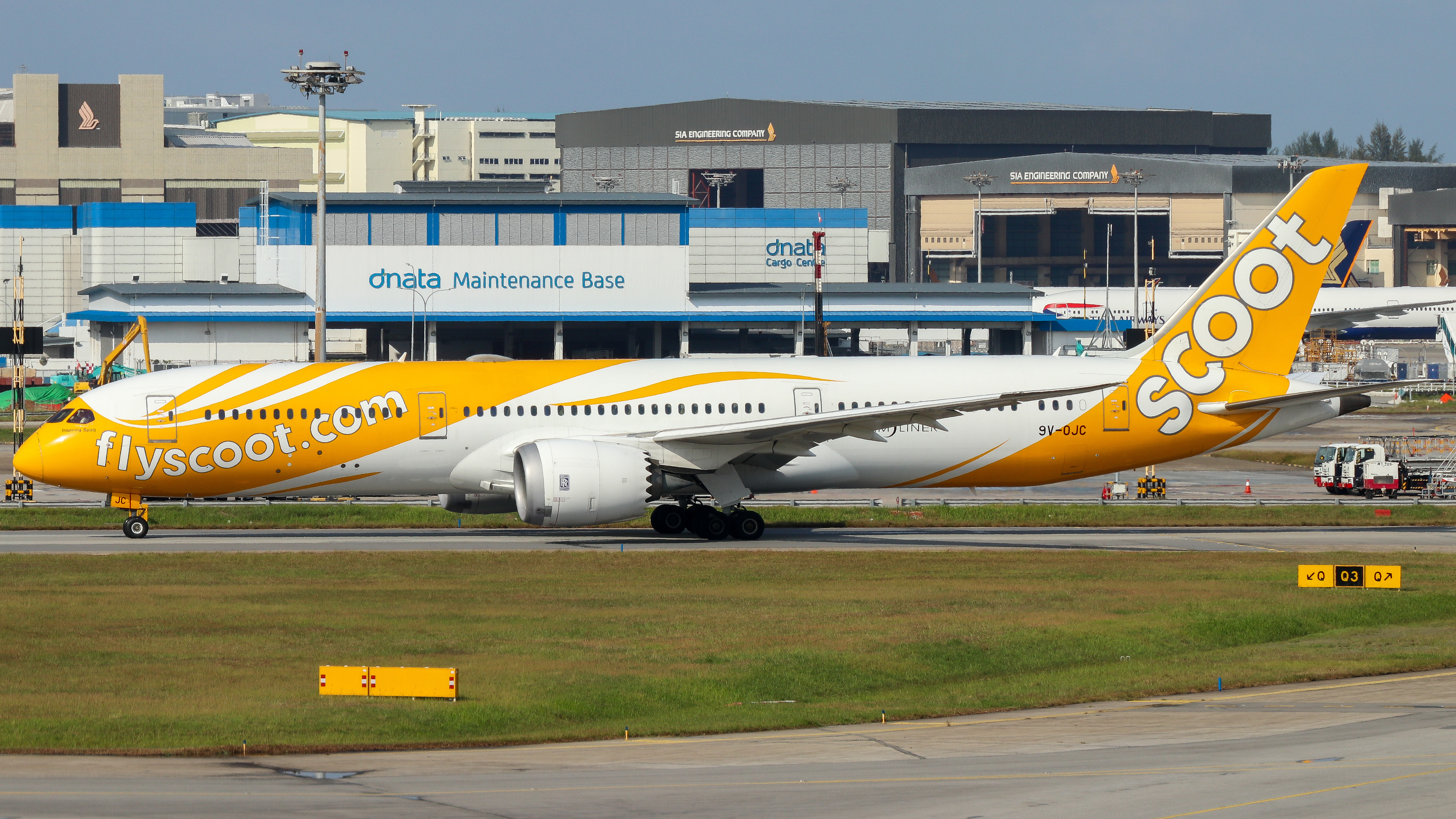 Full size: Scoot Boeing 787-9 9V-OJC at Singapore-Changi Airport
