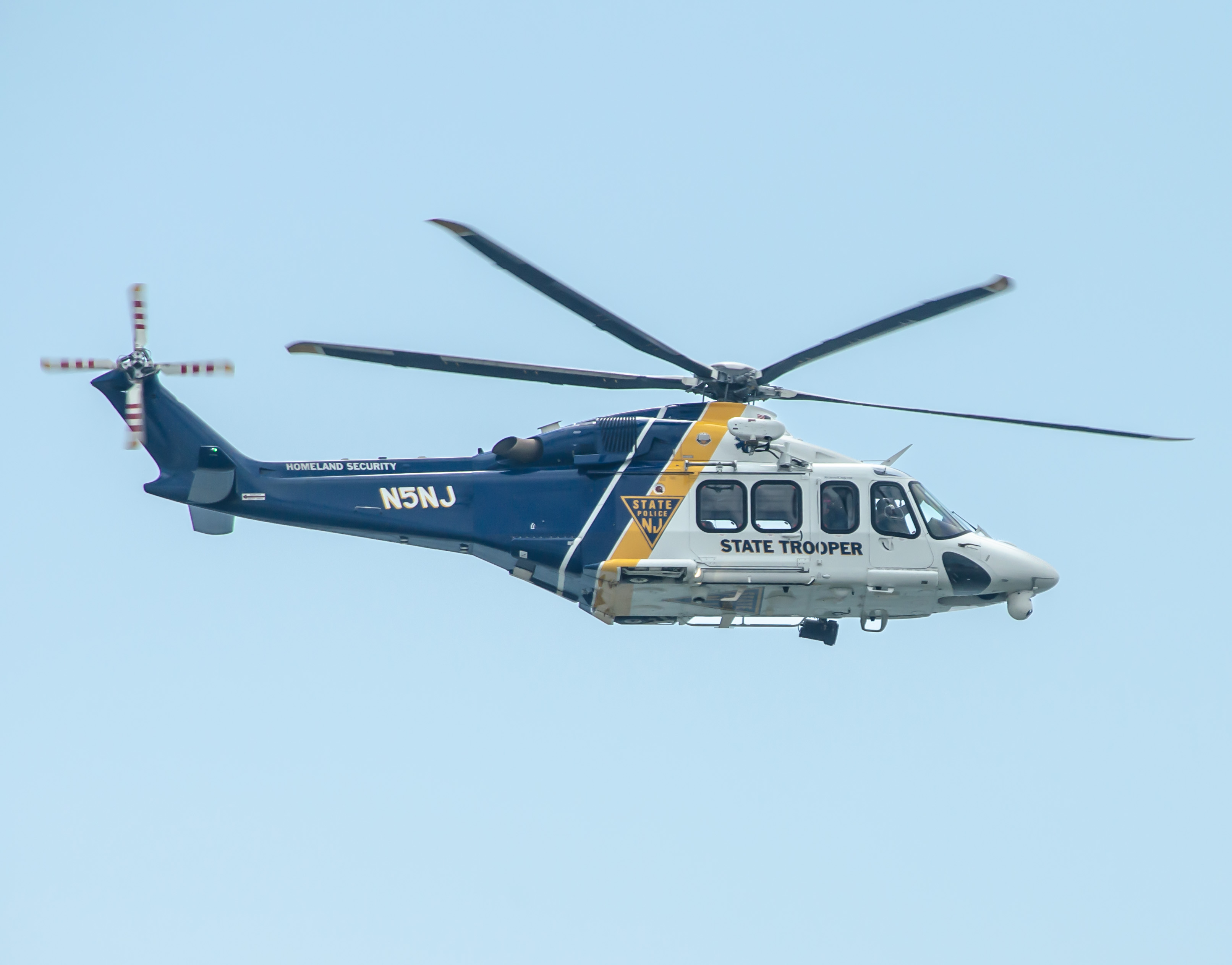 Full size: New Jersey State Police  Agusta Westland AW139 N5NJ at Atlantic City International Airport