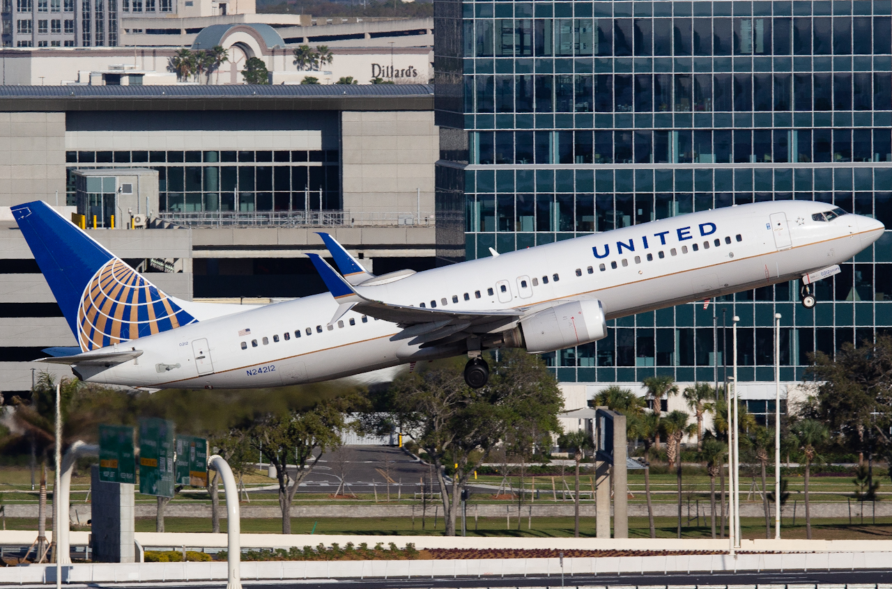 Full size: United Airlines Boeing 737-800 N24212 at Tampa International Airport