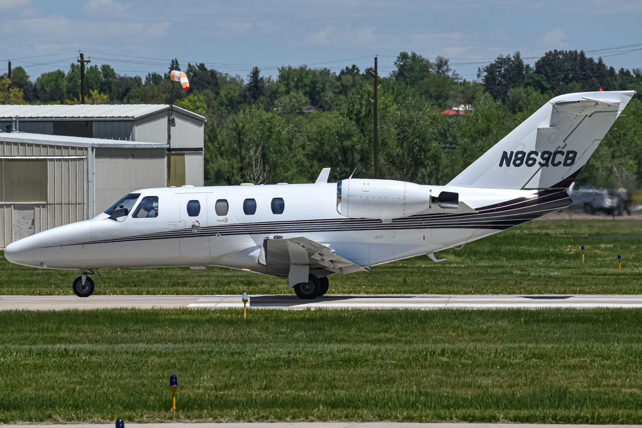Full size: PRIVATE Cessna Citation CJ1 N869CB at Vance Brand Airport