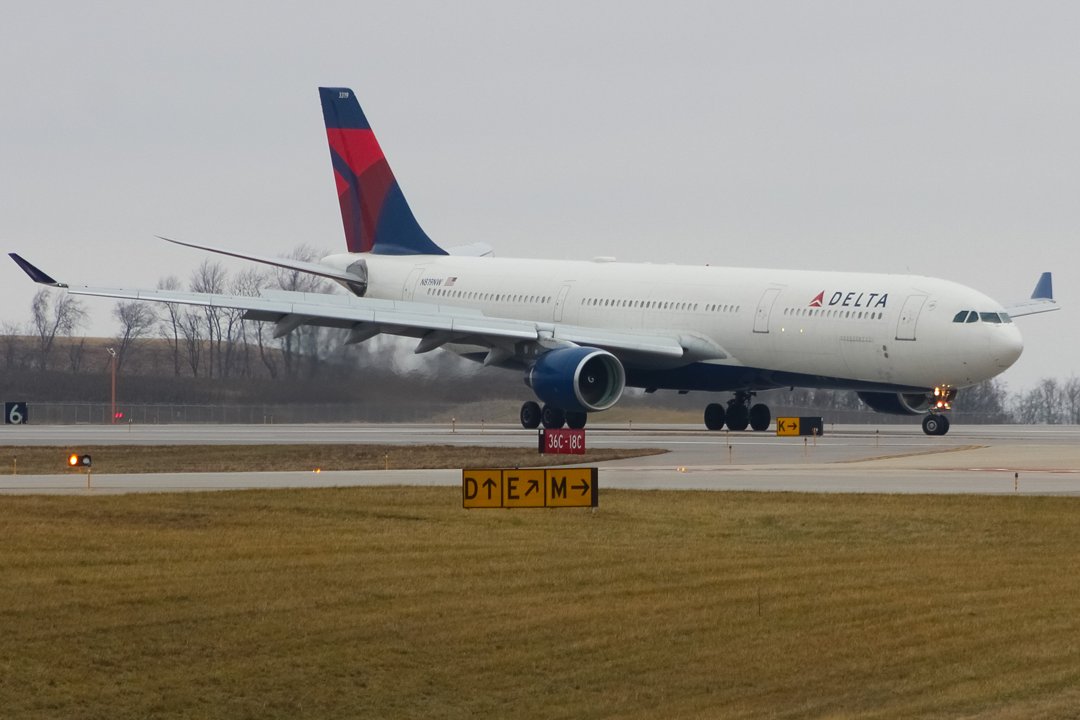 Full size: Delta Airlines Airbus A330-300 N819NW at Cincinnati/Northern Kentucky International Airport