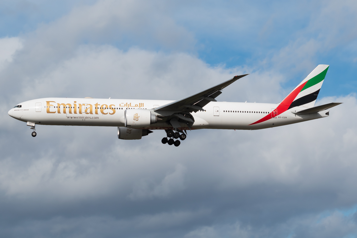 Full size: Emirates Boeing 777-300ER A6-EQN at Frankfurt International Airport
