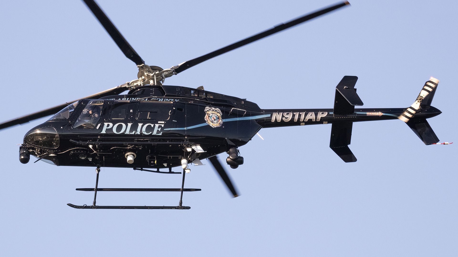 Full size: Anne Arundel County Police Department Bell 407 N911AP at College Park Airport
