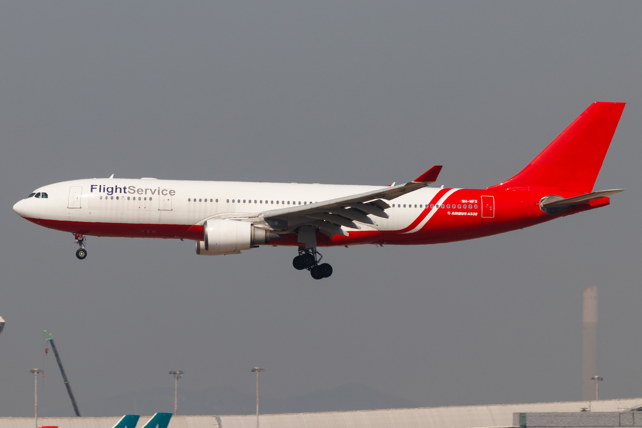 Full size: FlightService Airbus A330-200 9H-MFS at Hong Kong International Airport