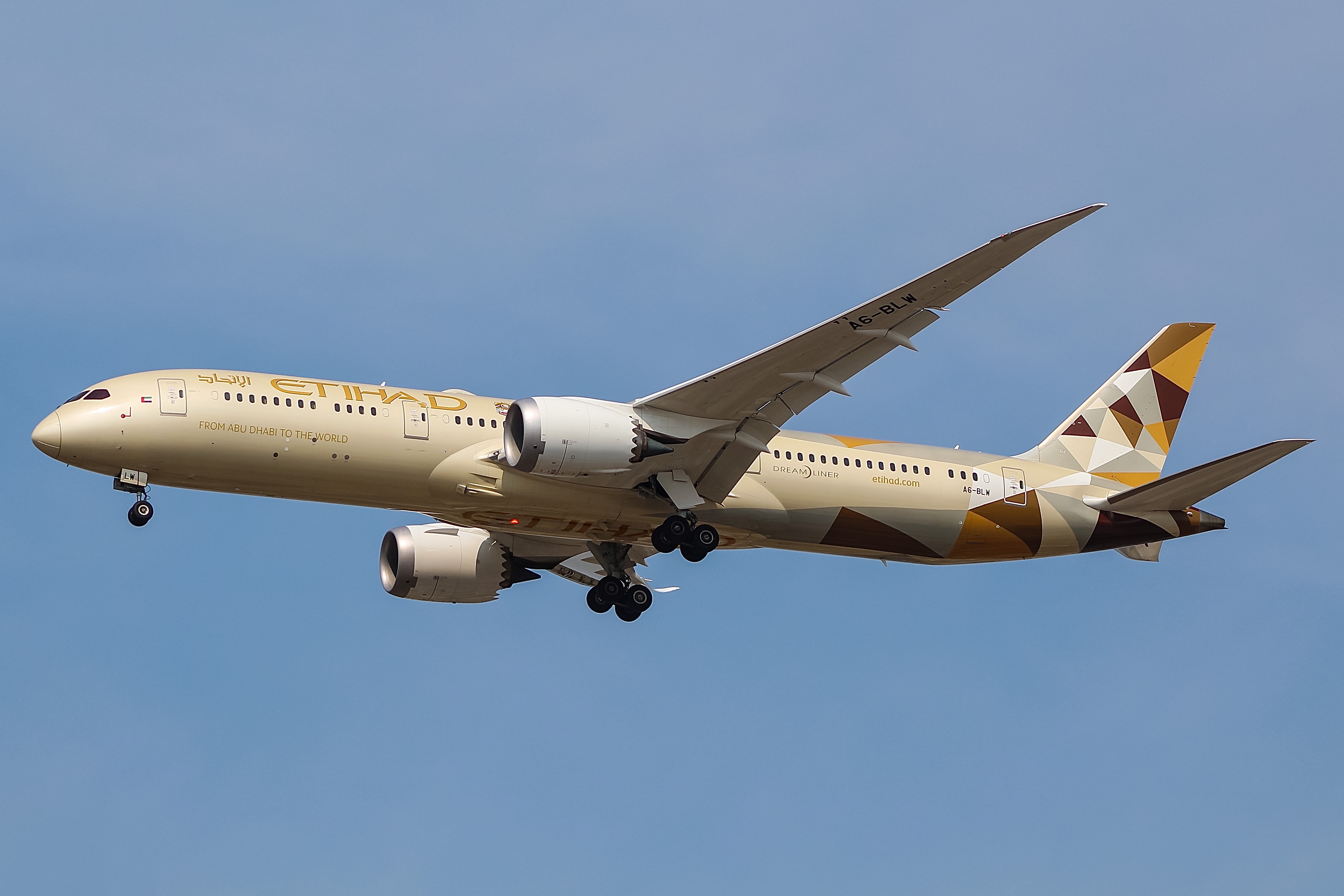 Full size: Etihad Airways Boeing 787-9 A6-BLW at Chicago O'Hare International Airport