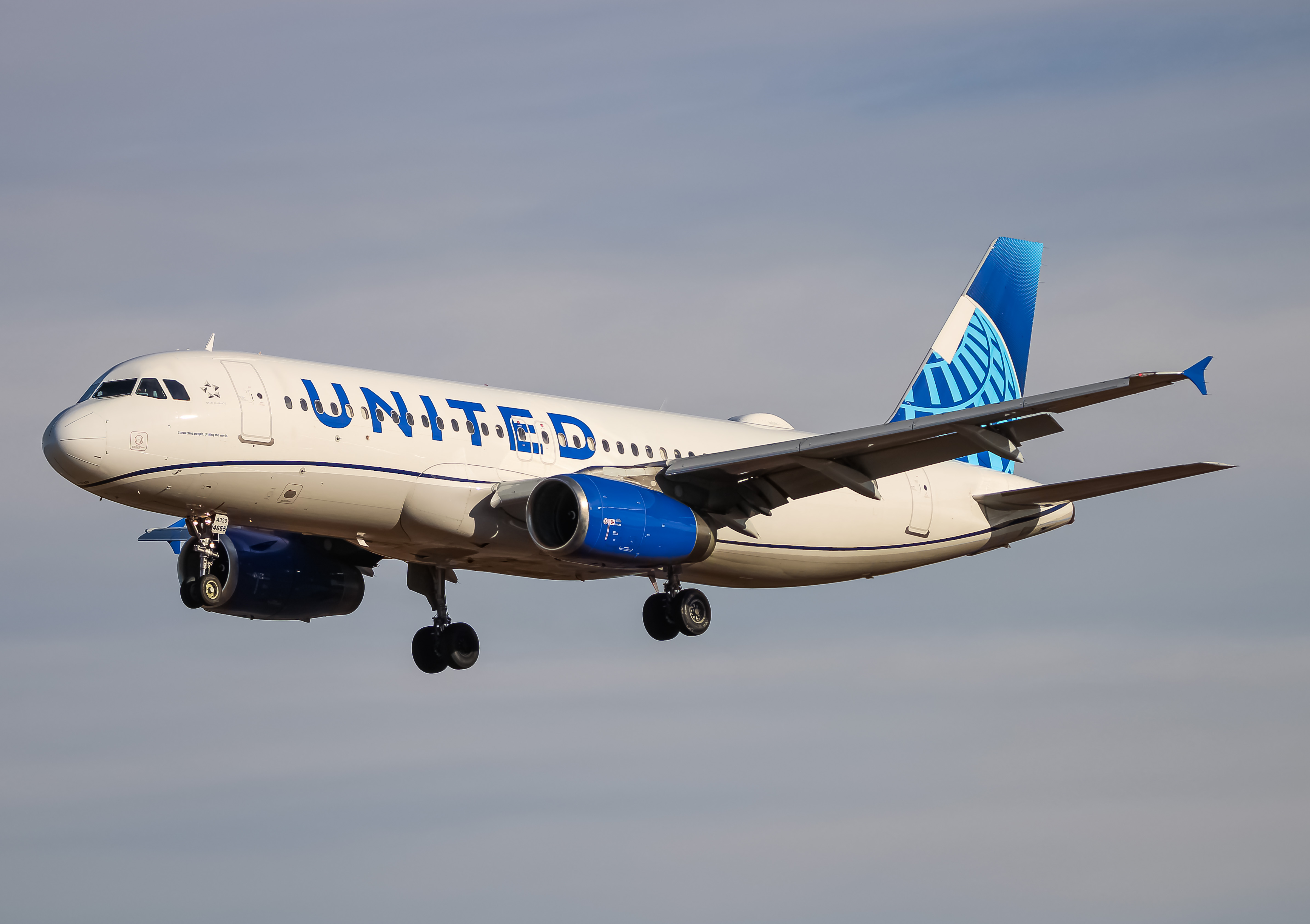 Full size: United Airlines Airbus A320 N455UA at Baltimore/Washington International Thurgood Marshall Airport