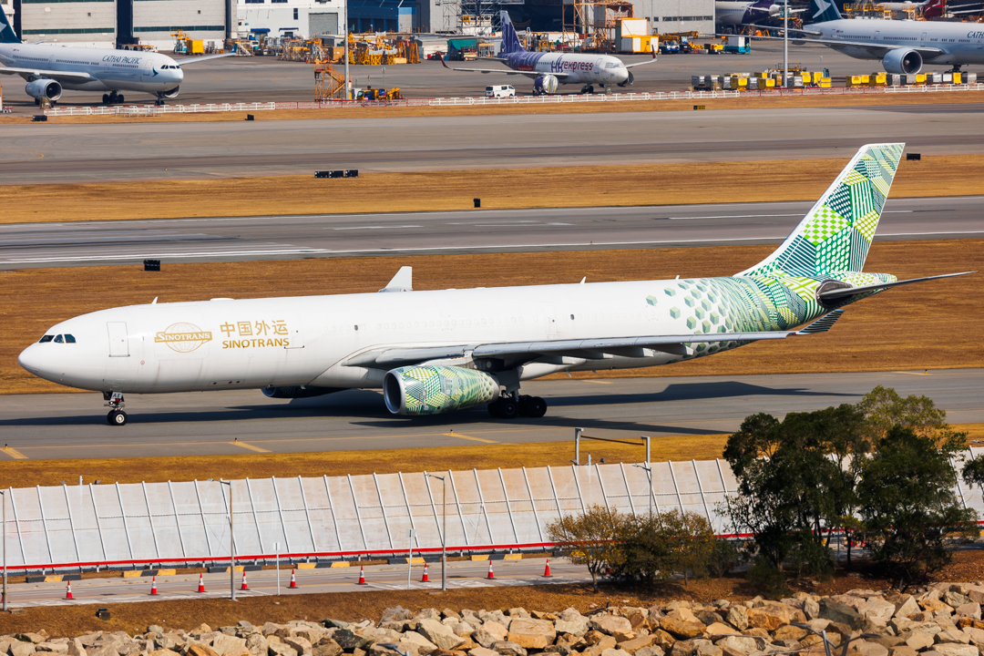 Full size: Sinotrans Airbus A330-300F EI-MAE at Hong Kong International Airport
