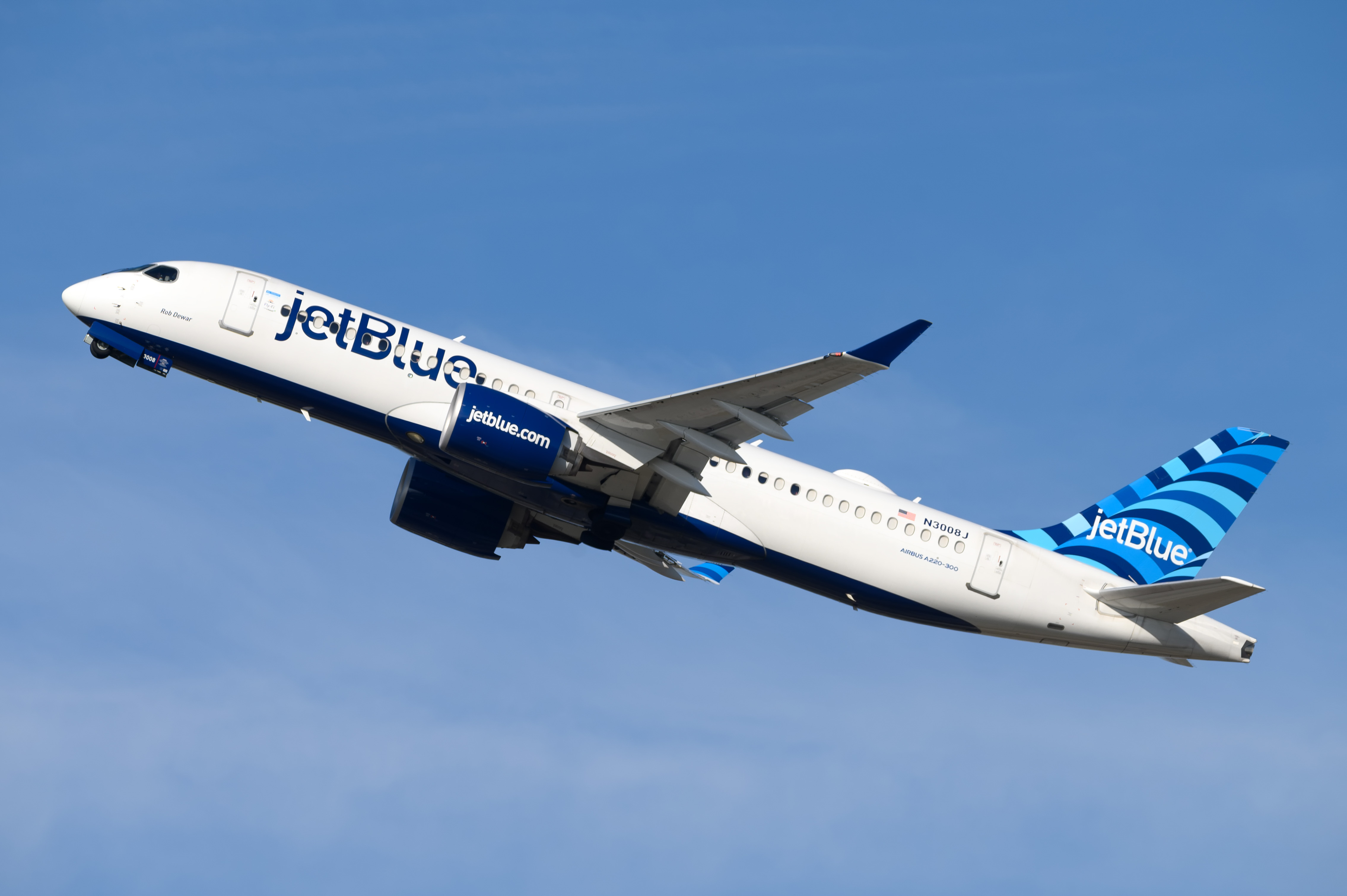 Full size: JetBlue Airways Airbus A220-300 N3008J at Orlando International Airport