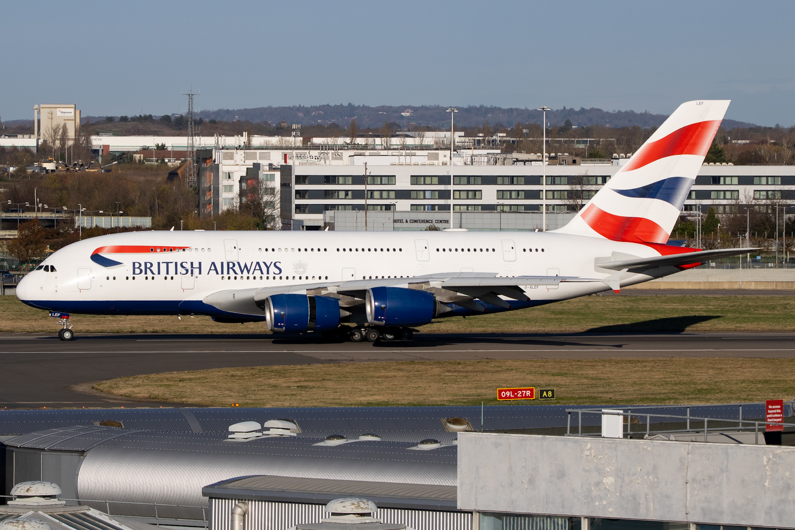 Full size: British Airways Airbus A380-800 G-XLEF at London Heathrow International Airport