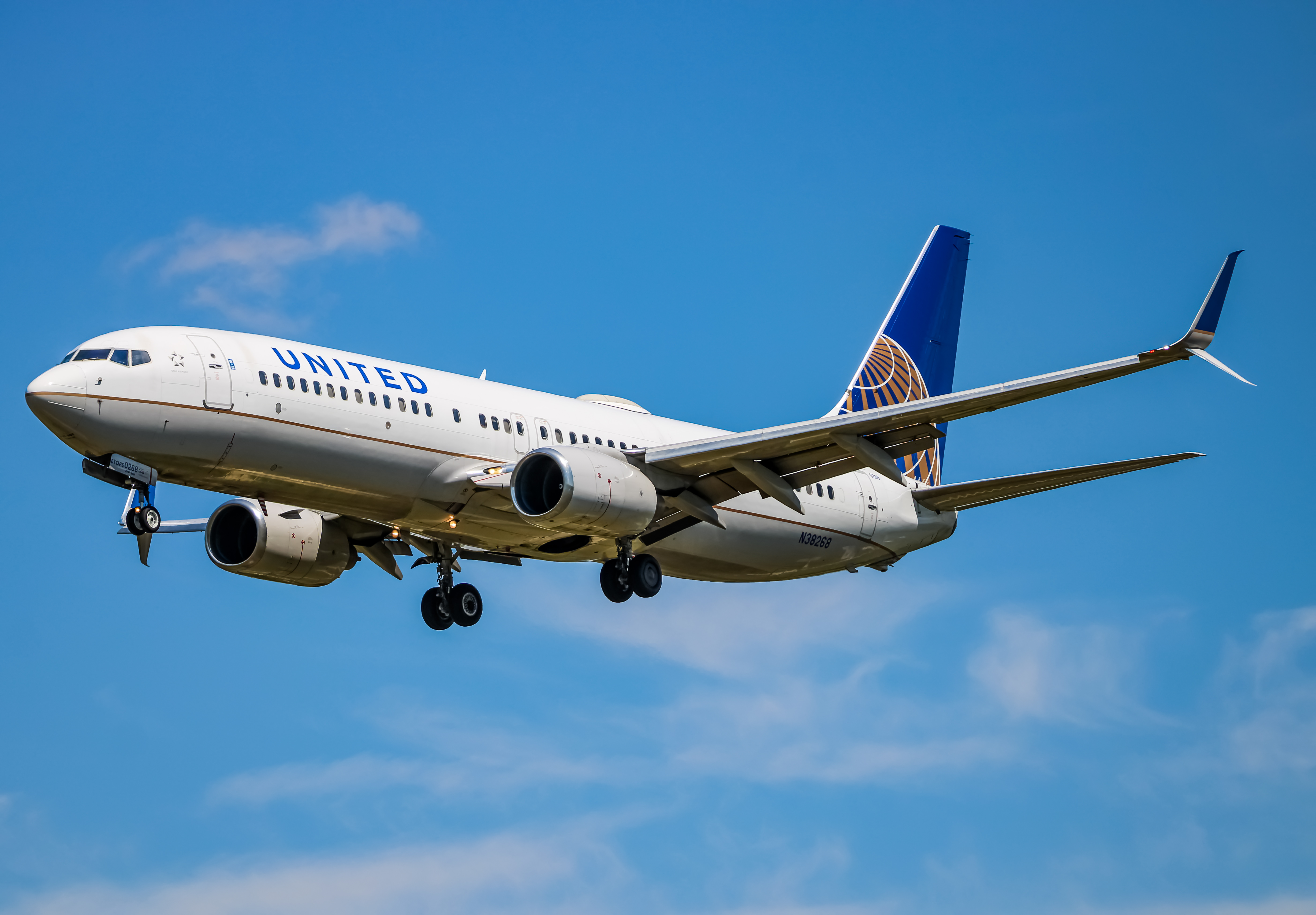 Full size: United Airlines Boeing 737-800 N38268 at Baltimore/Washington International Thurgood Marshall Airport